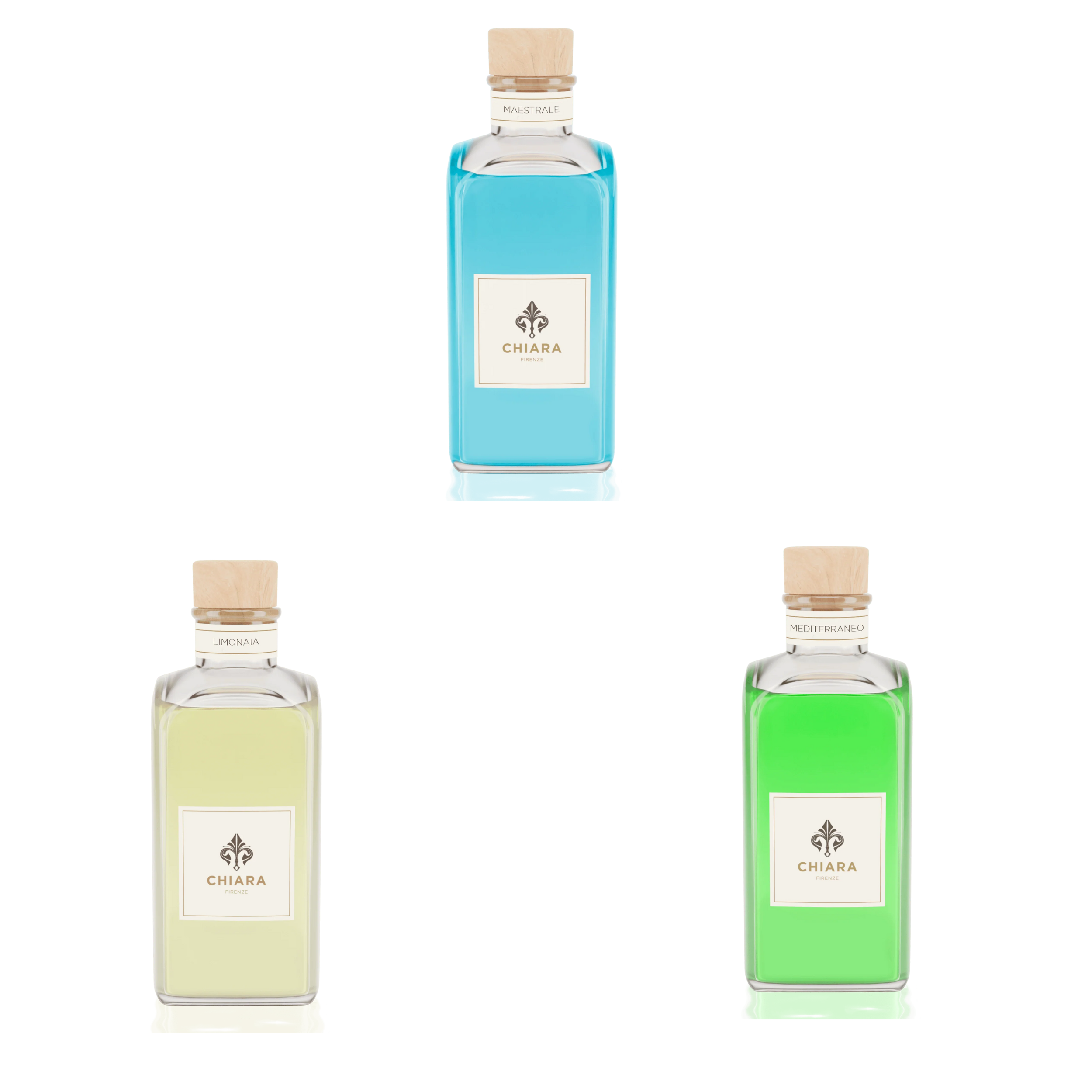 Fragranze per ambiente Chiara Firenze - elegante cofanetto - 3 differenti Fragranze da 100 ml