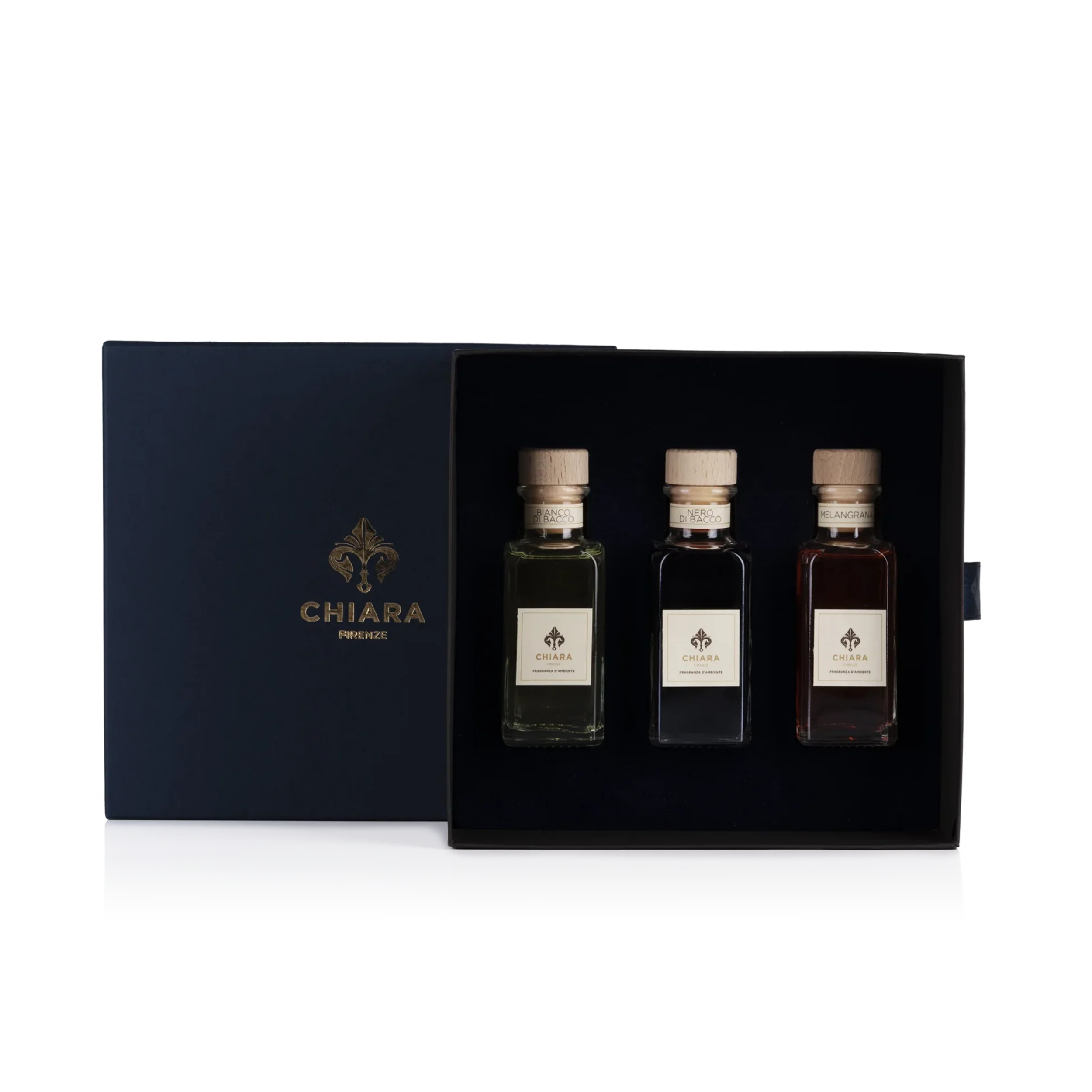Fragranze per ambiente Chiara Firenze - elegante cofanetto - 3 differenti Fragranze da 100 ml