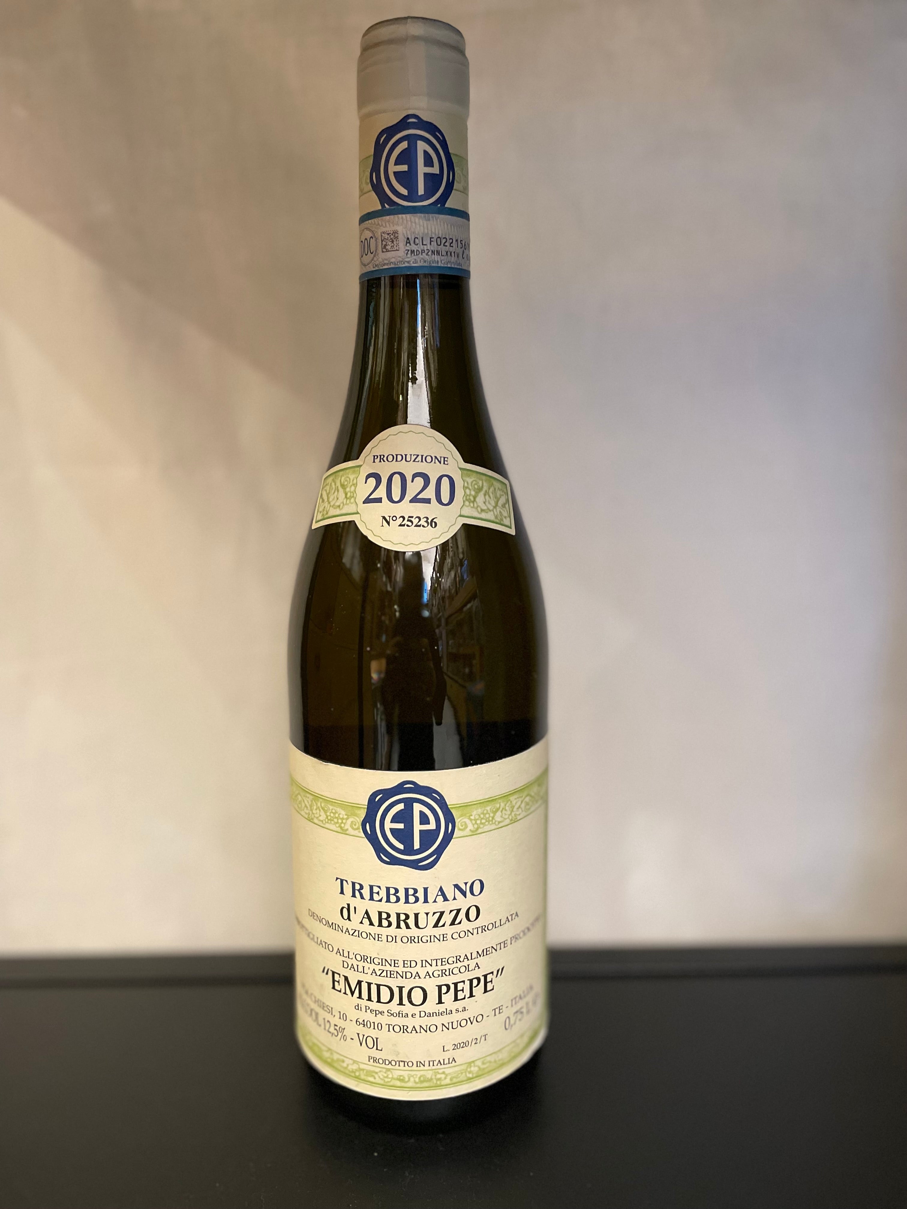 Vino Bianco Trebbiano D'Abruzzo Emidio Pepe 2020 0,75 L 12,5% vol - Trebbiano d´Abruzzo - Triple A - Produzione n 25236