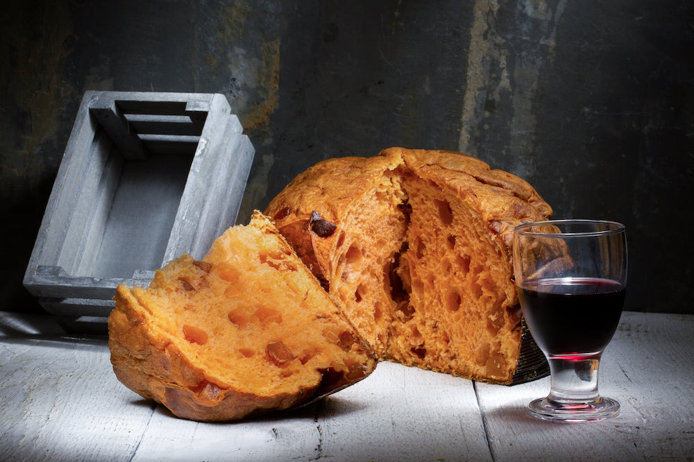 Panettone Artigianale Calciano Pesca e Aglianico - 1 kg