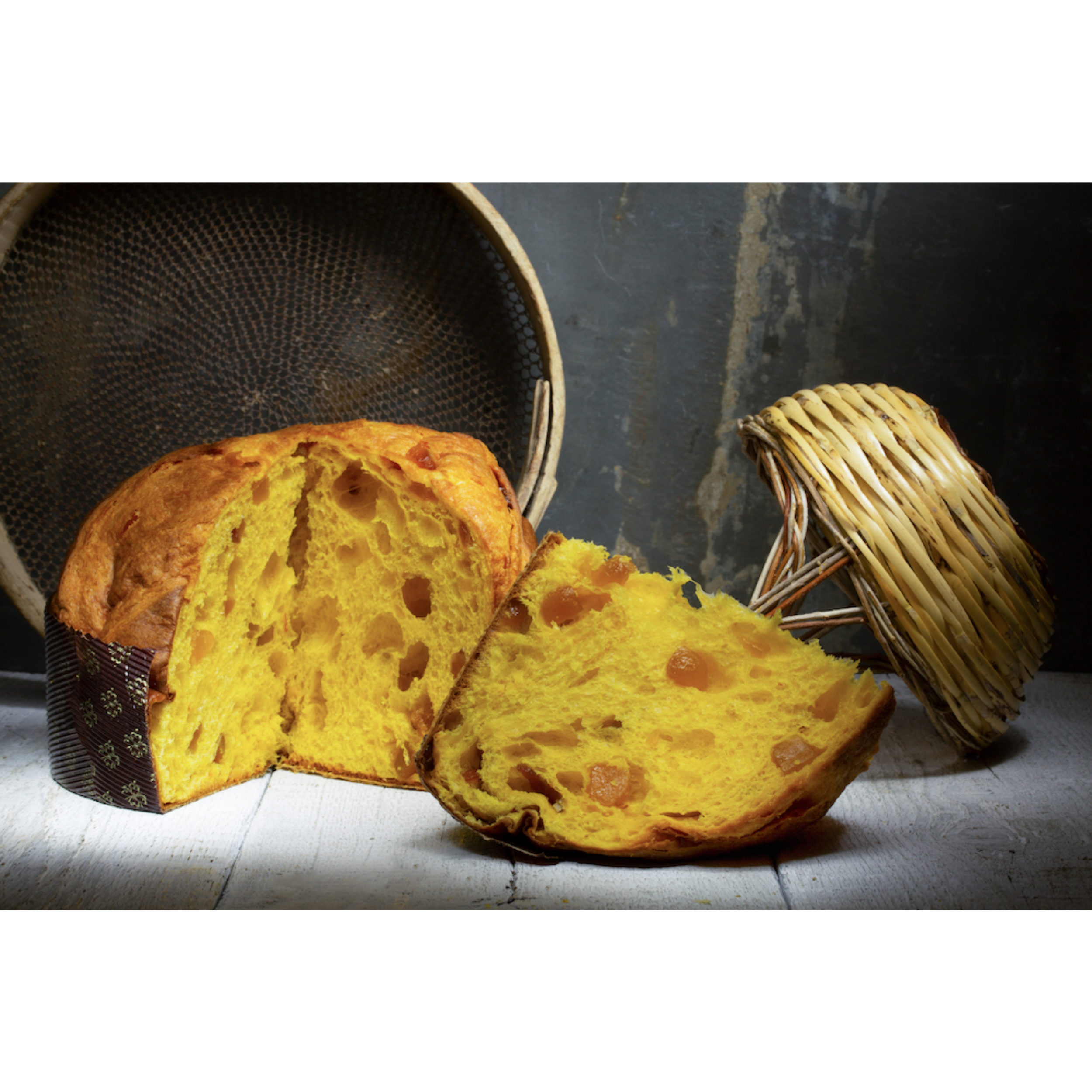 Panettone Artigianale Calciano Pesca e Albicocca - 1 kg