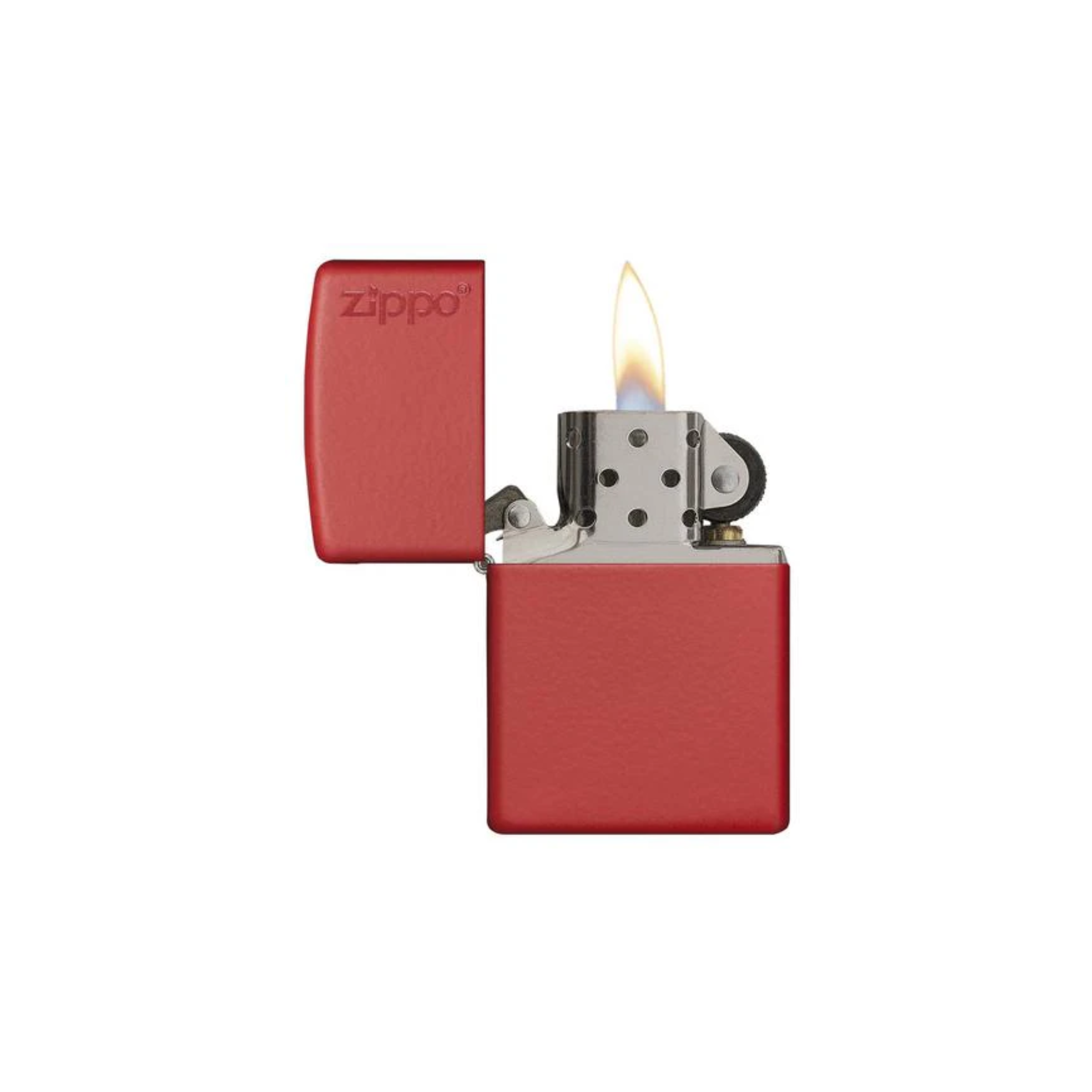 Accendino Zippo Classic Matte adornato con Logo Zippo in metallo a benzina - ricaricabile - antivento
