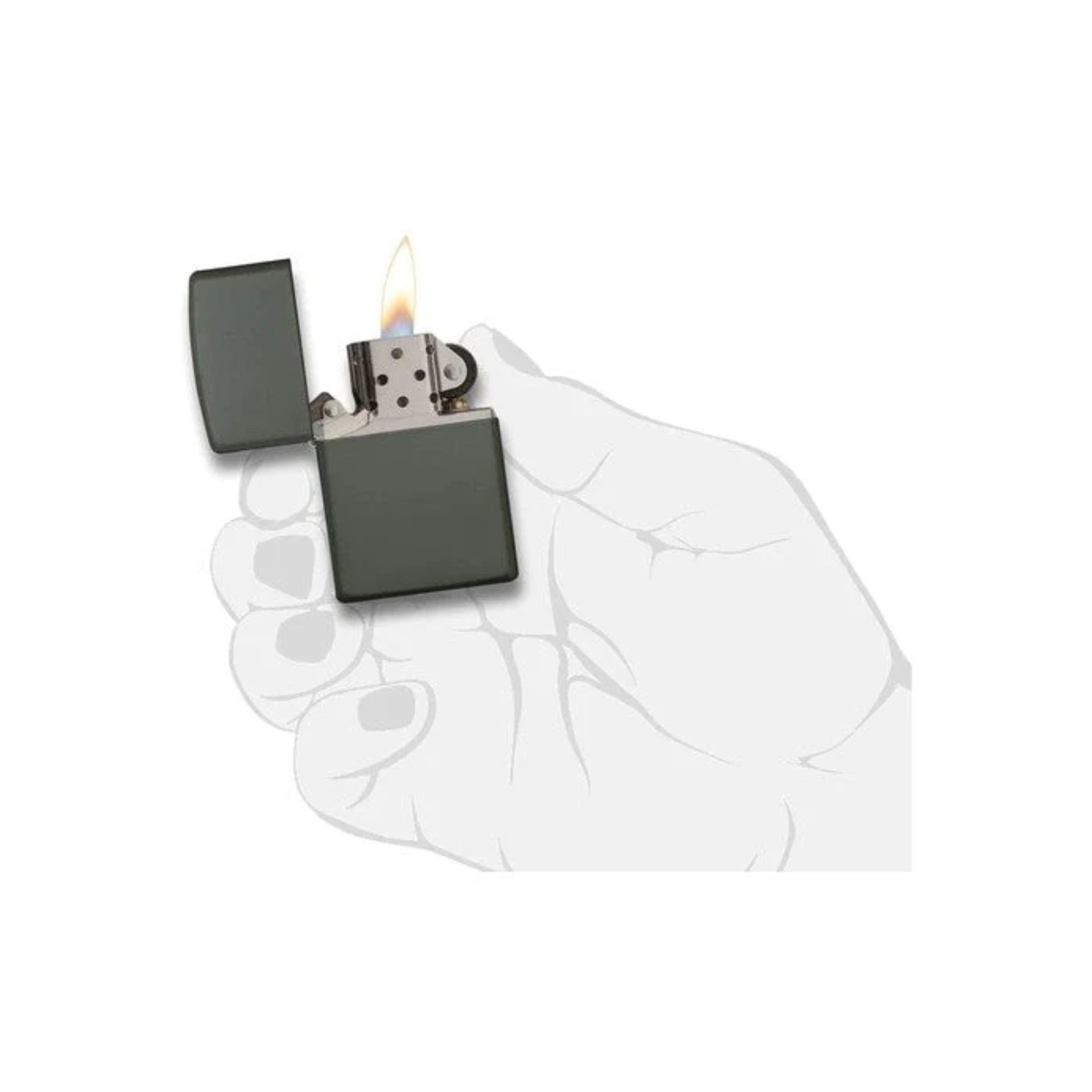 Accendino Zippo Classic finitura Matte in metallo - ricaricabile - antivento