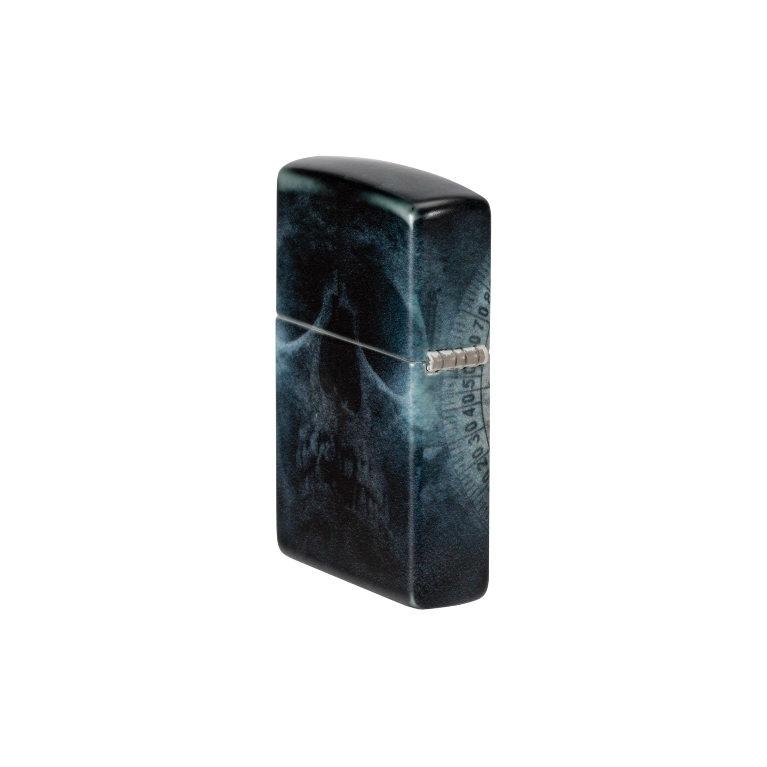 Accendino ZIppo Compass Ghost in metallo a benzina - ricaricabile - antivento - bussola
