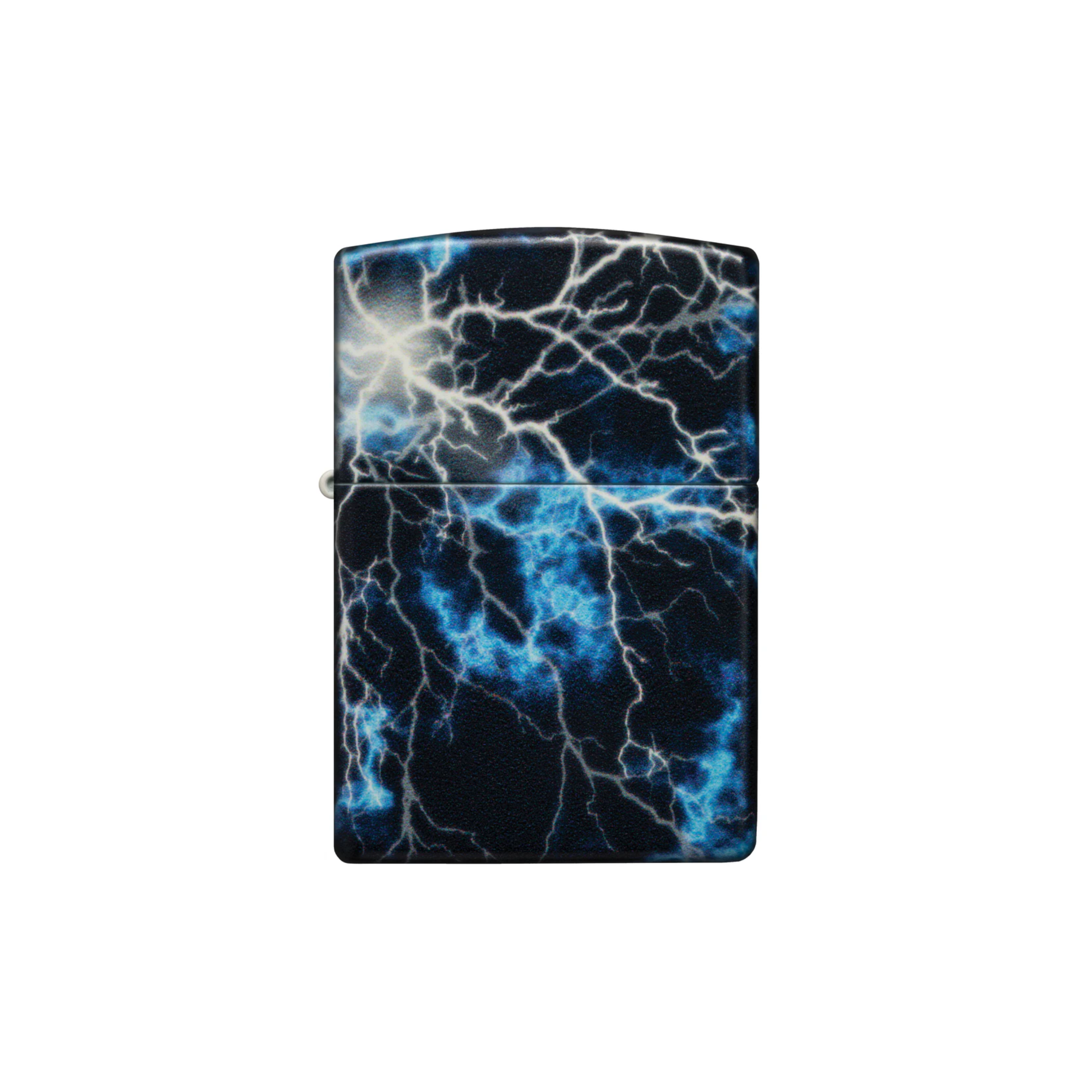 Accendino Zippo Lightning in metallo a benzina - ricaricabile - antivento - temporale