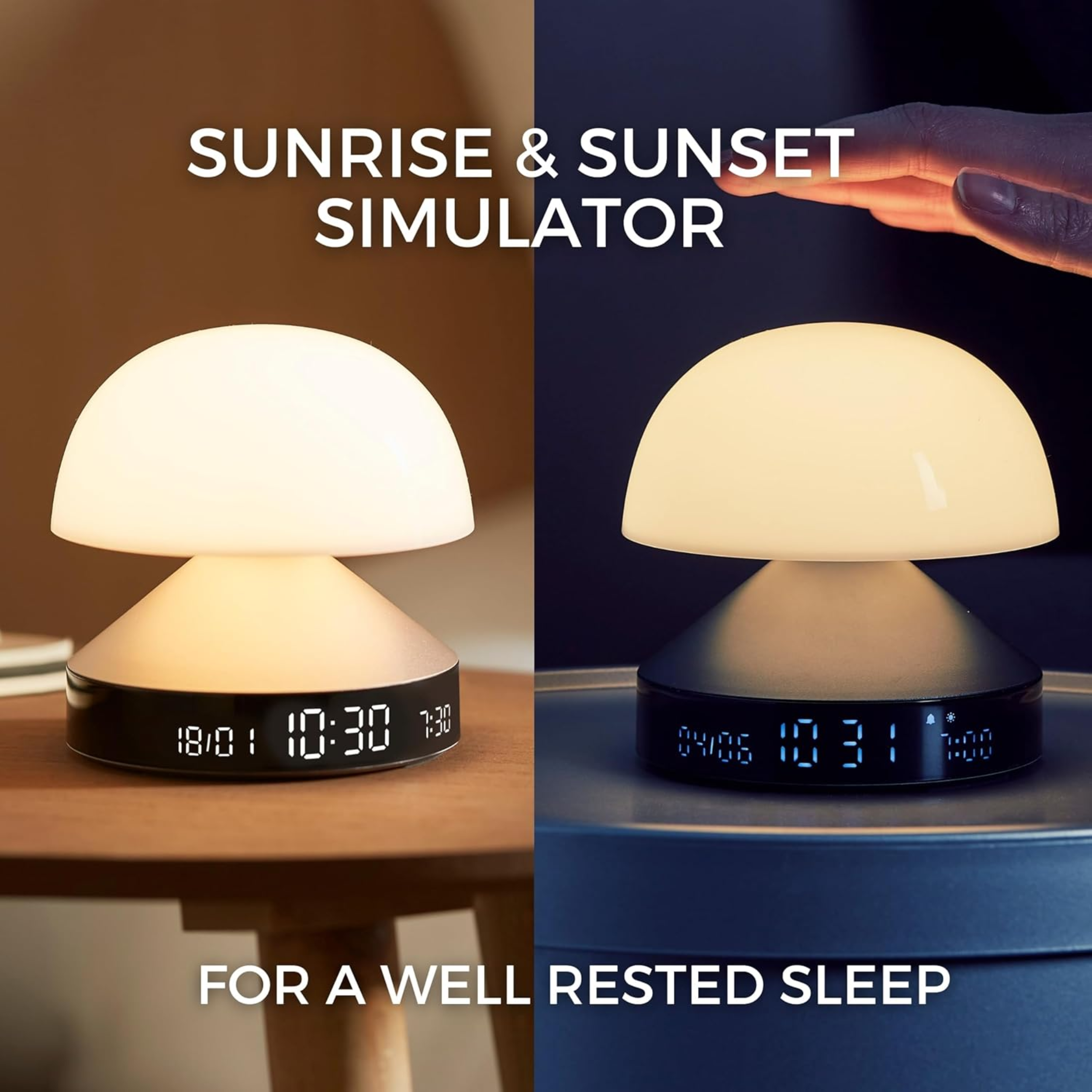 Mina Sunrise Lexon - Sveglia con simulazione di alba e tramonto