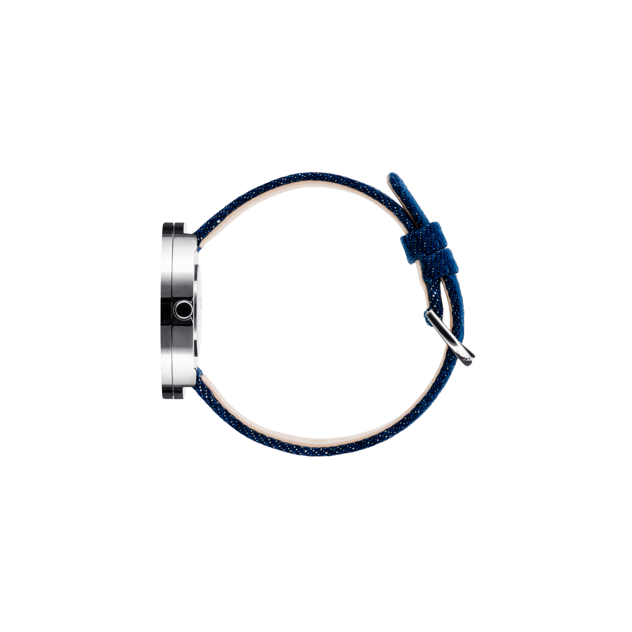 Orologio Picto navy blue in acciaio - quadrante blu - cinturino in jeans