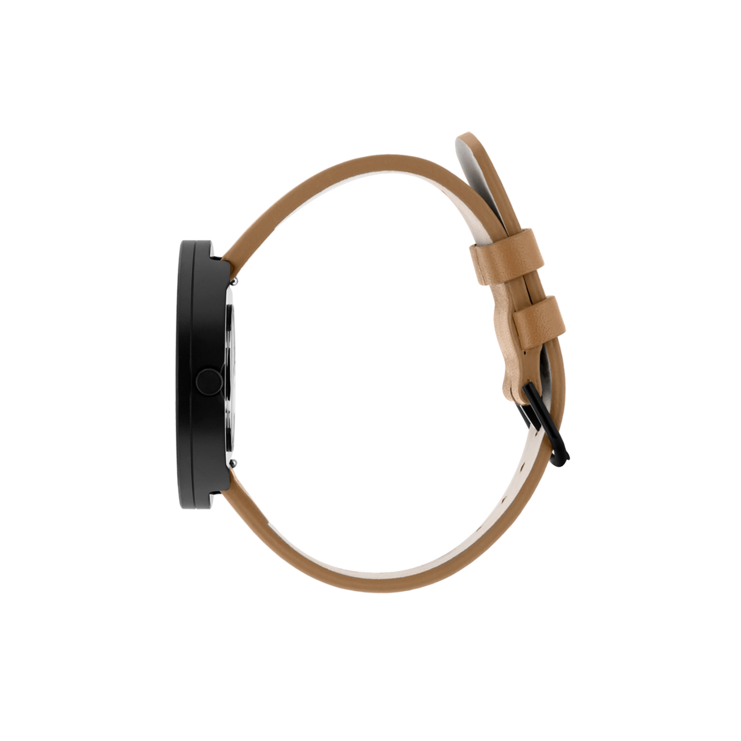 Orologio PICTO da polso con quadrante 40 mm girevole e cinturino in pelle marrone Cappuccino
