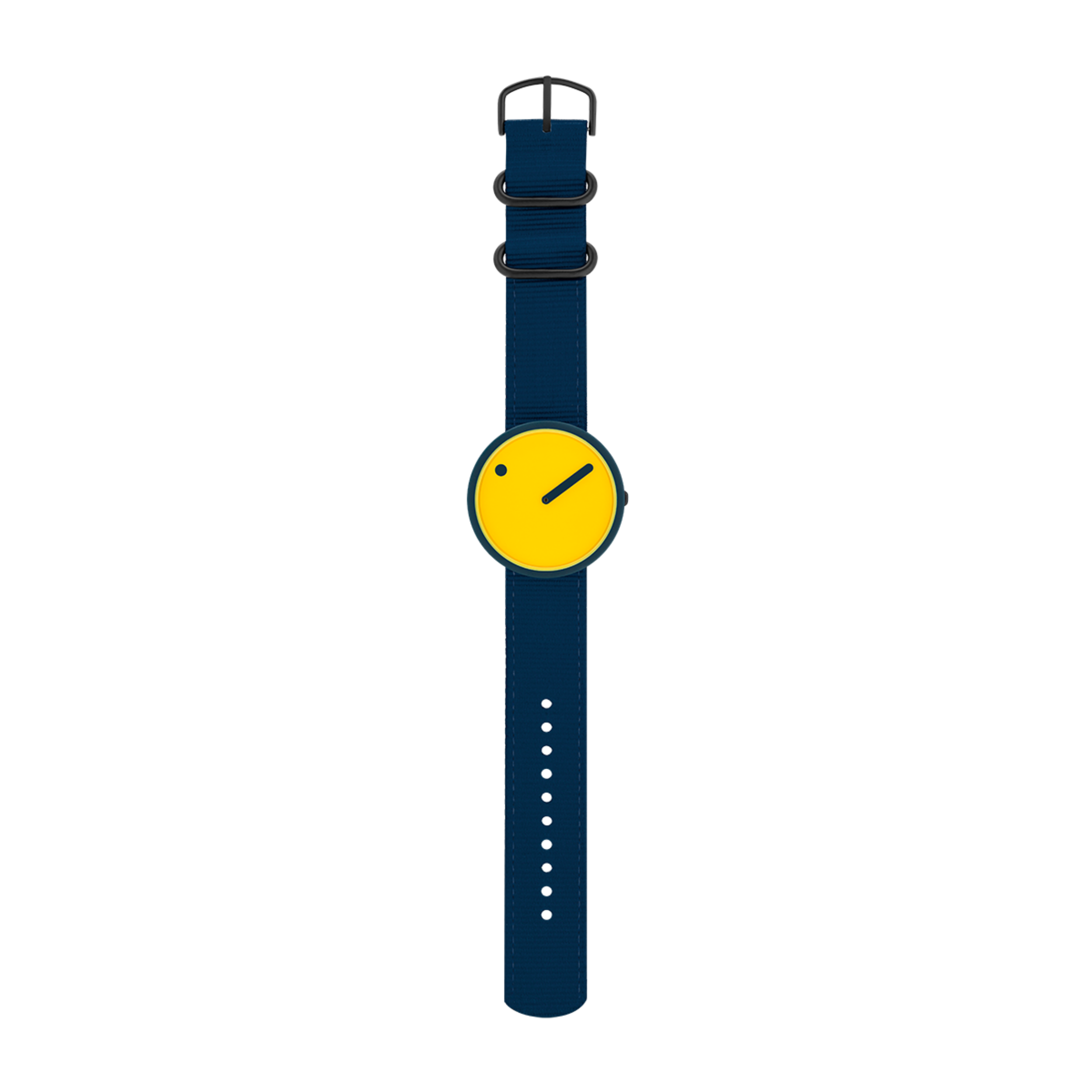 Orologio PICTO da polso Ocean Ghost Net da 40 mm con quadrante girevole e cinturino riciclato blu navy.