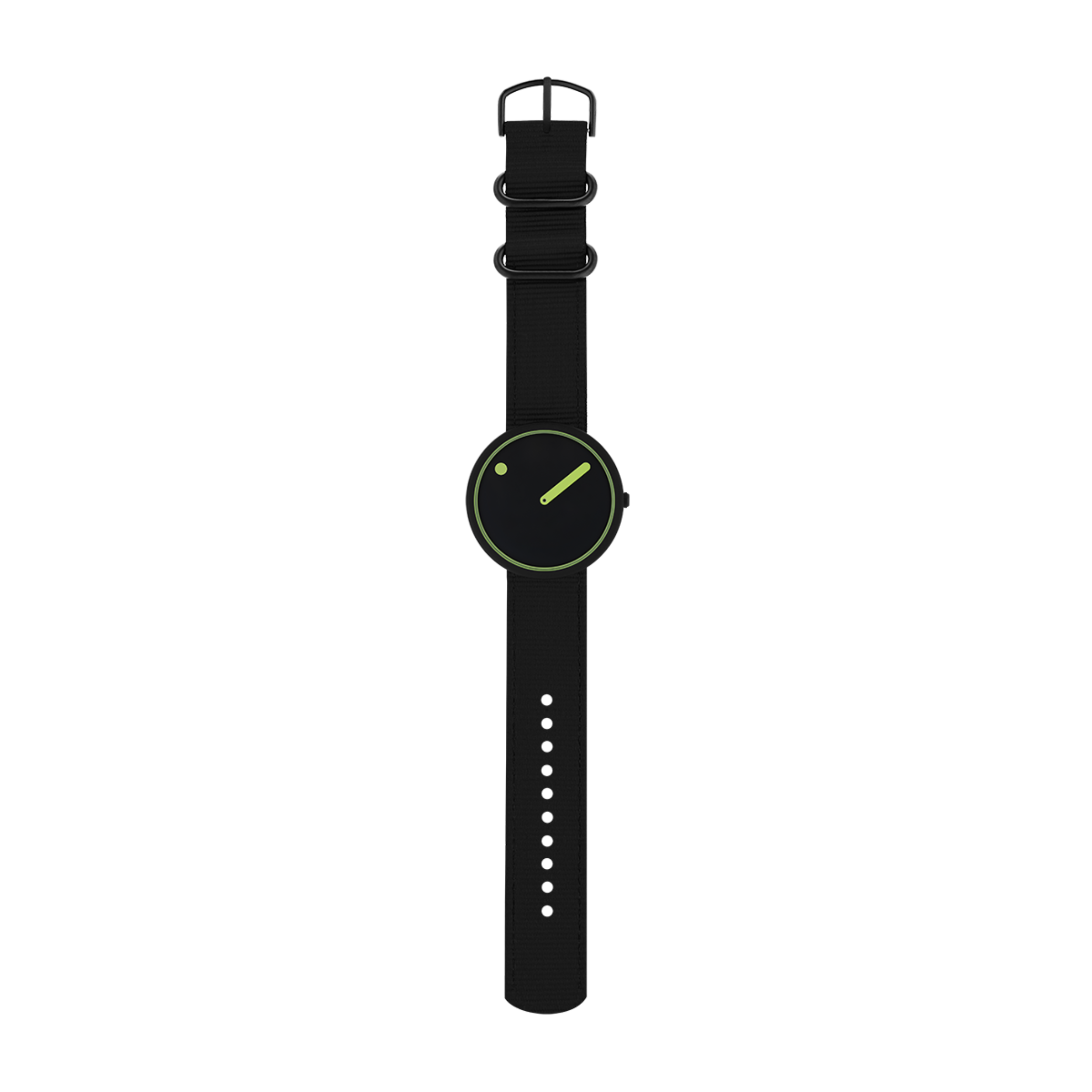 Orologio PICTO da polso Ocean Ghost Net da 40 mm con quadrante girevole e cinturino riciclato Manta Ray Black.
