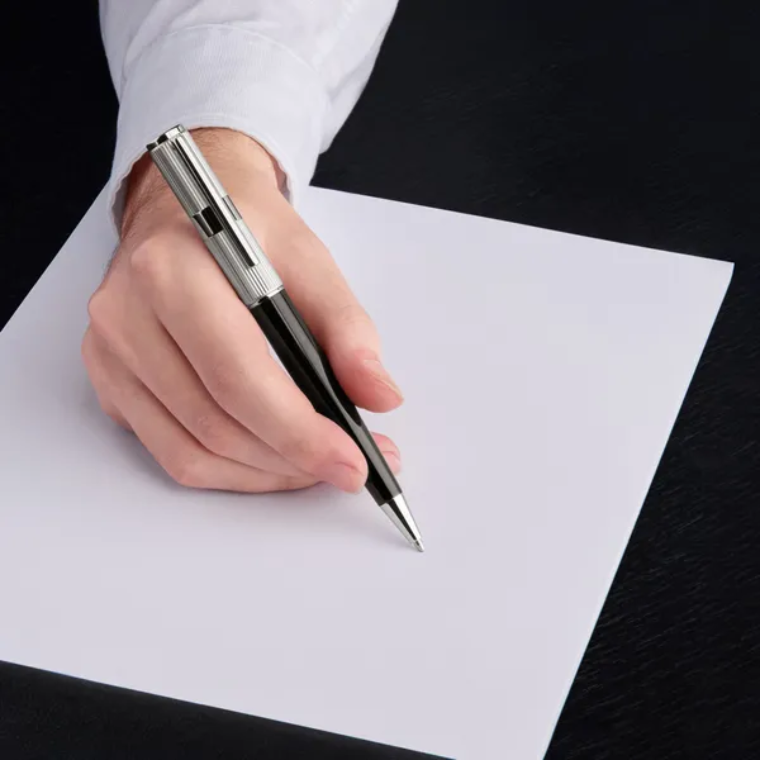 Penna Hugo Boss Linea di formazione Biro Silver