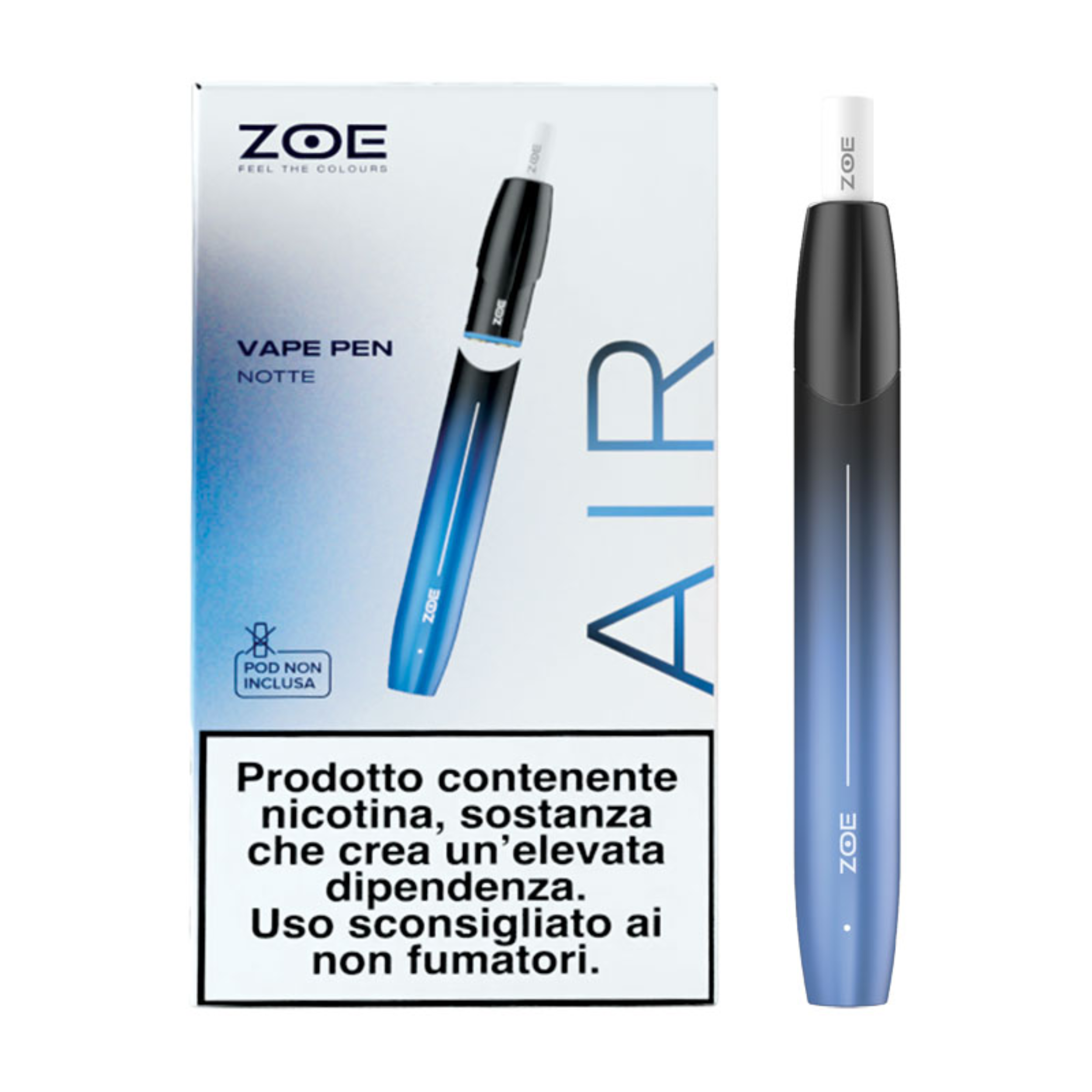 Zoe Air - sigaretta elettronica con sistema Pod Mod - attivazione automatica senza alcun tasto di accensione