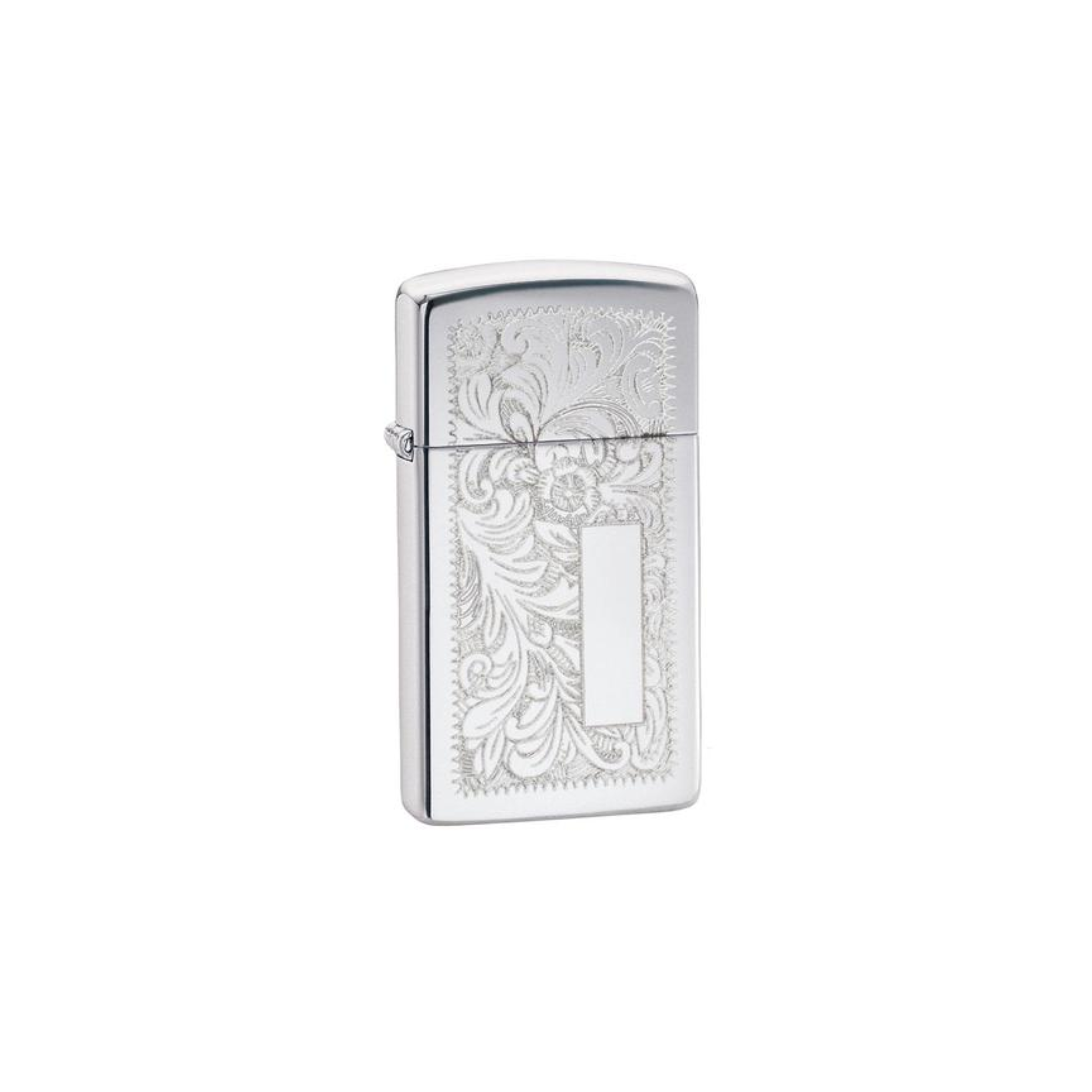 Accendino Zippo Slim Chrome Venetian in metallo a benzina - ricaricabile - antivento - decorato