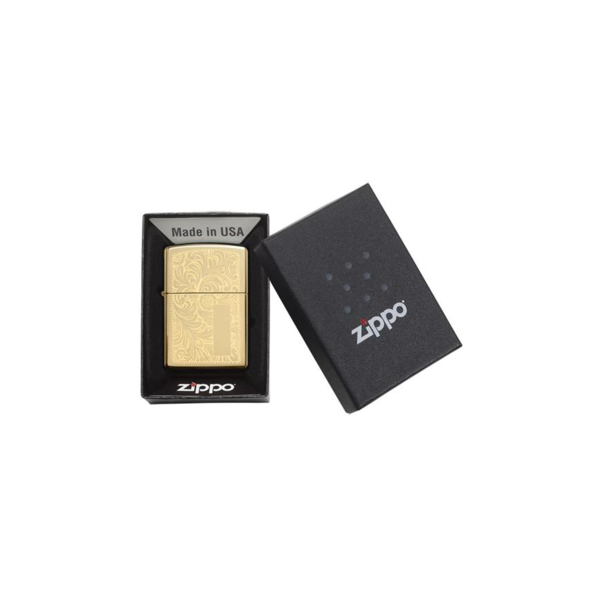 Accendino Zippo Venetian 352B in metallo a benzina - ricaricabile - antivento - decoro