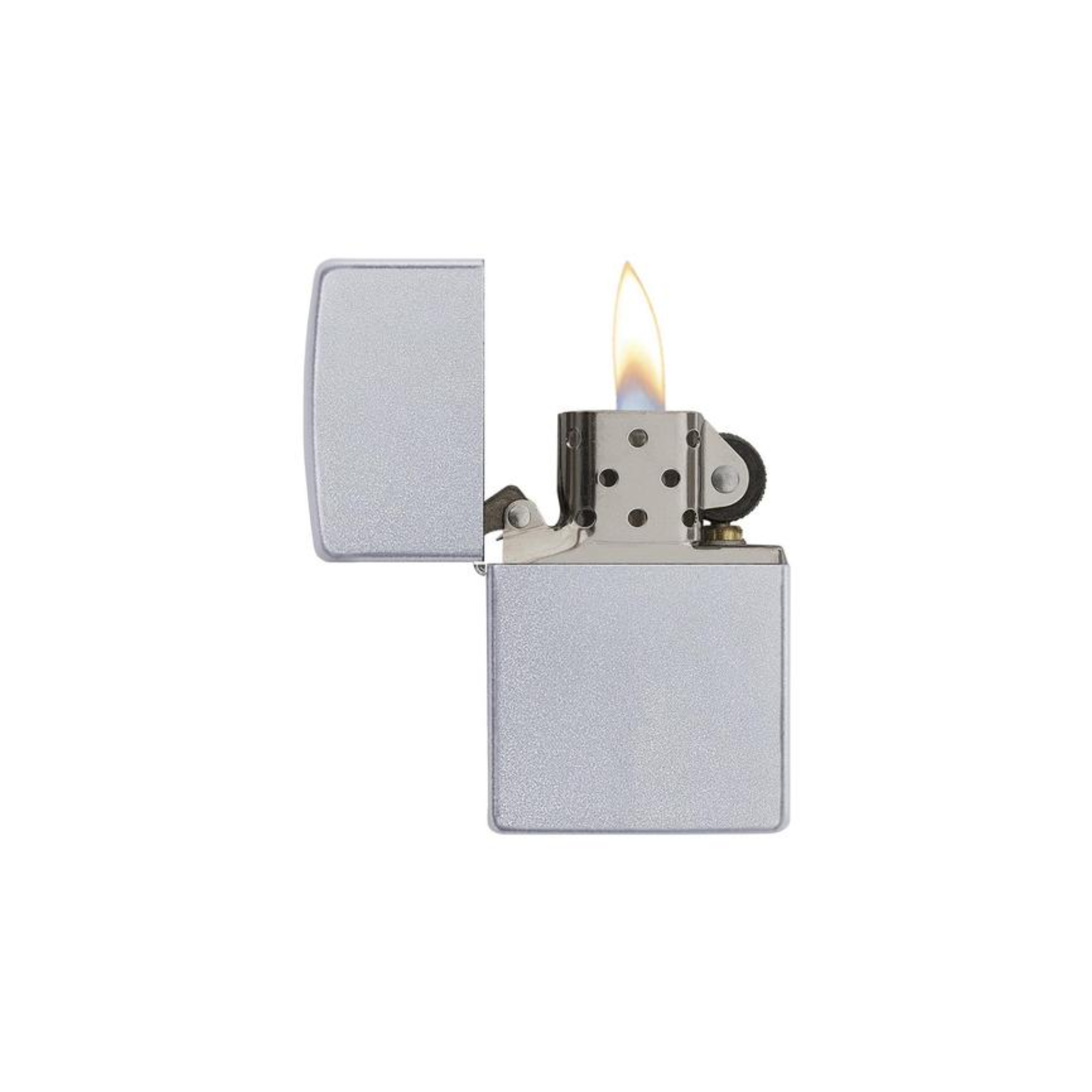 Accendino Zippo Satin Chrome in metallo a benzina - ricaricabile - antivento - classico