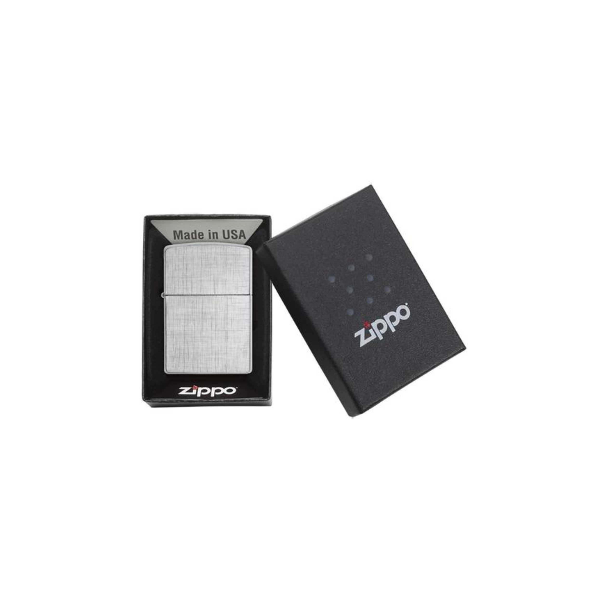 Accendino Zippo Classic LInen Weave in metallo a benzina - ricaricabile - antivento