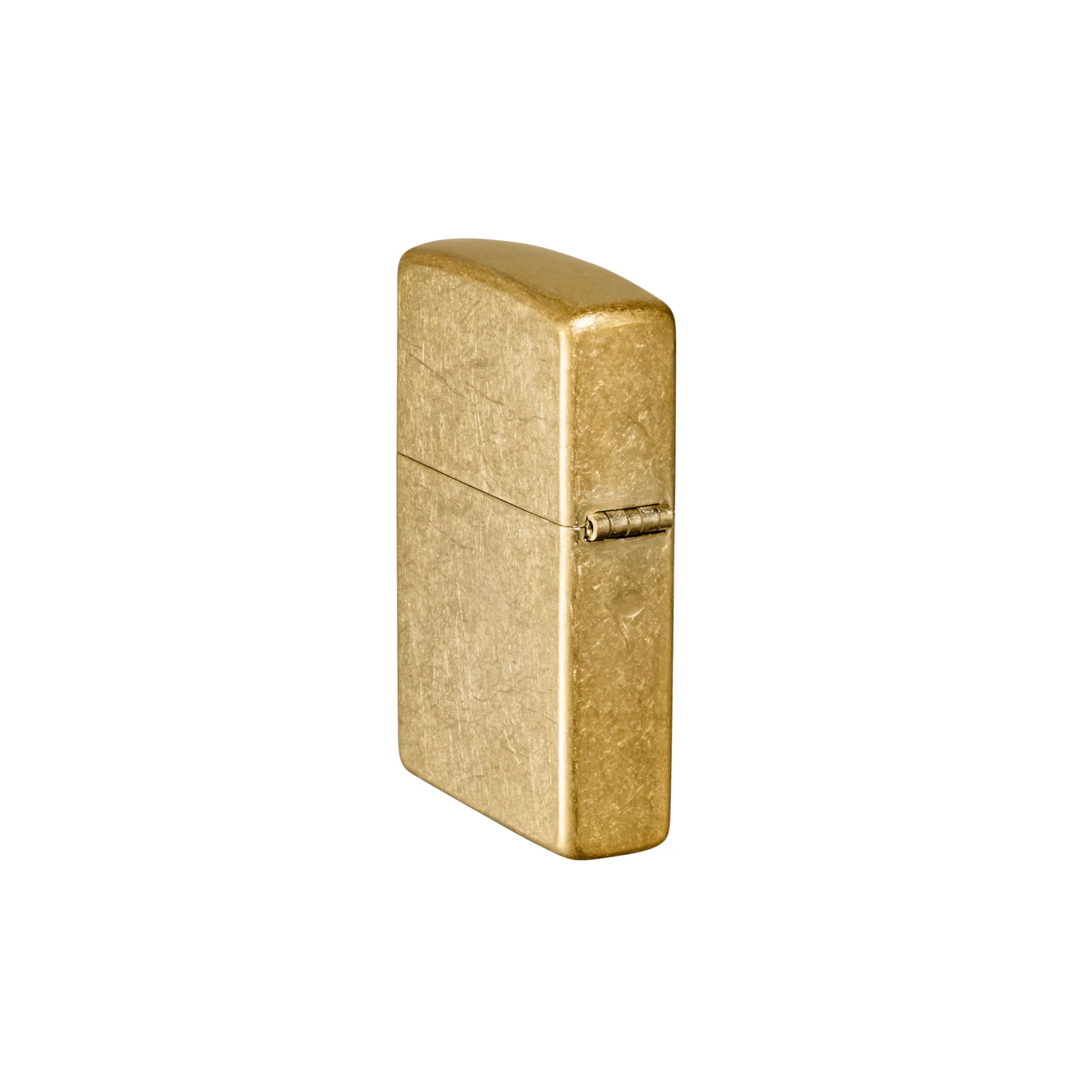 Accendino Zippo® Tumbled Brass in ottone color oro a benzina - ricaricabile - antivento