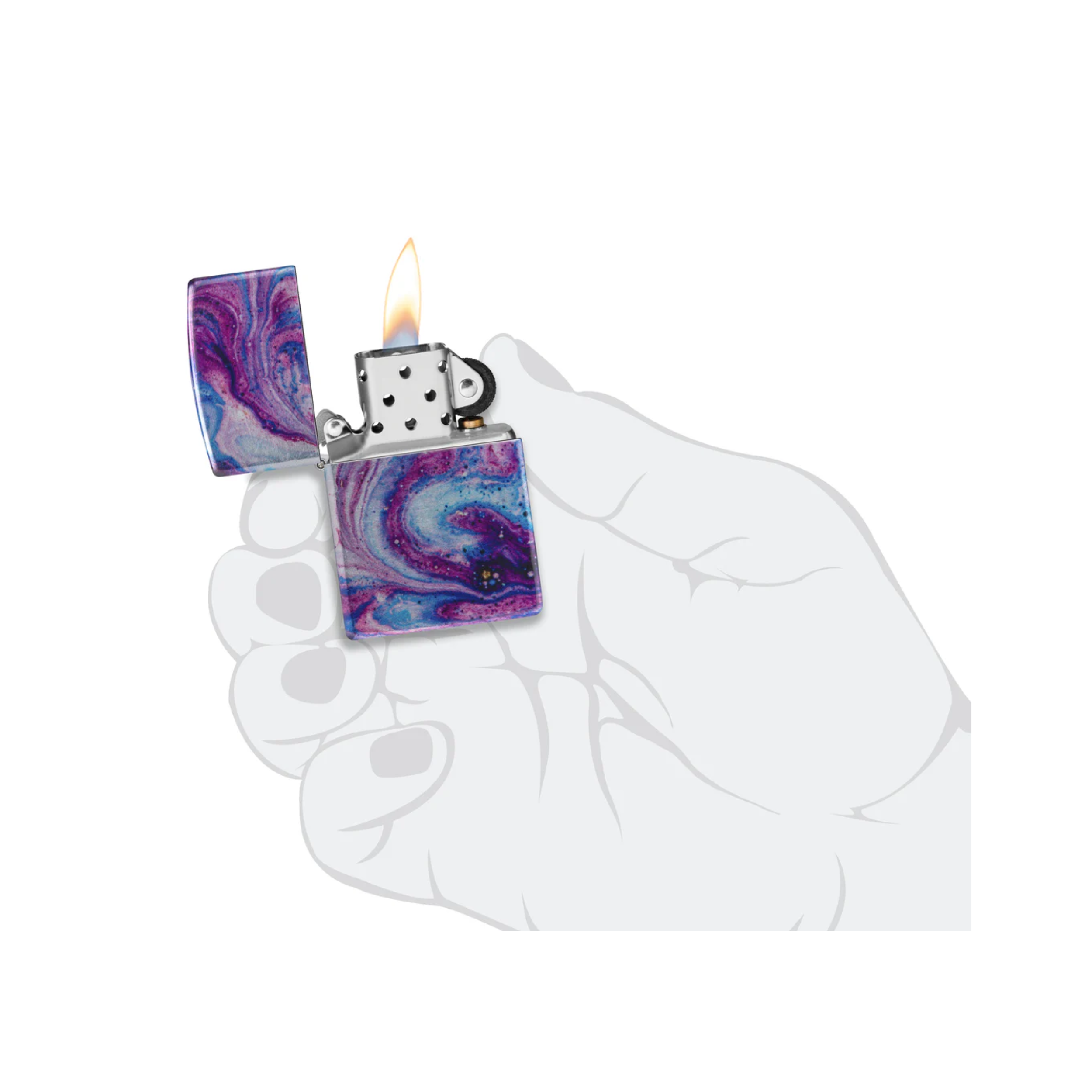 Accendino Zippo Universe Astro in metallo a benzina - ricaricabile - antivento - cosmo