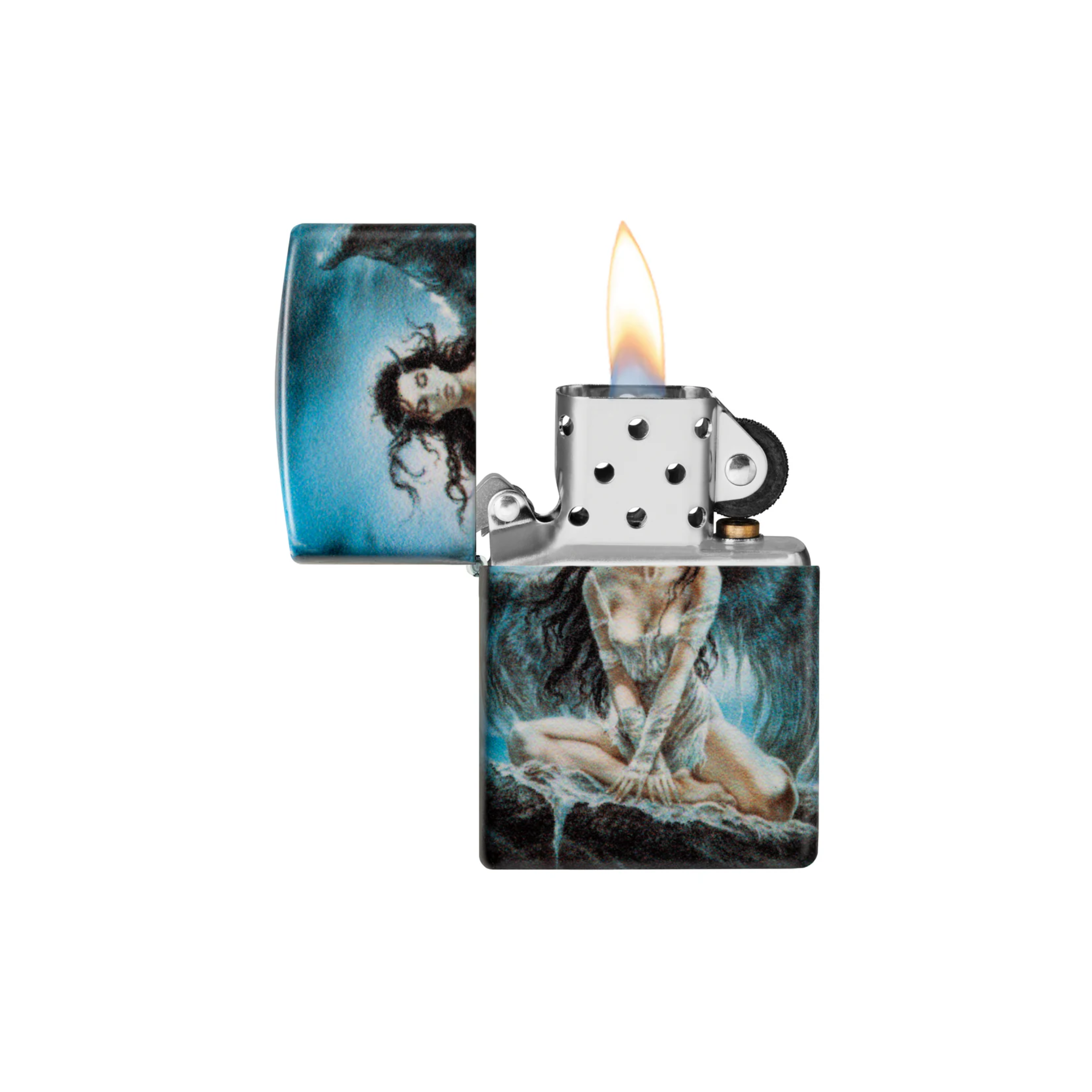 Accendino Zippo Fallen Angel - Luis Royo in metallo a benzina - ricaricabile - antivento