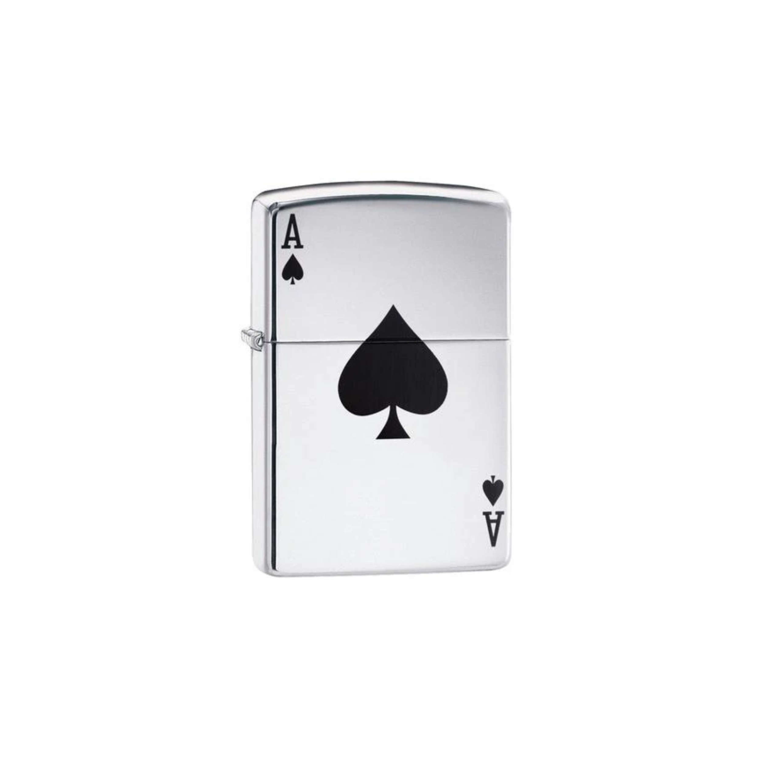 Accendino Zippo Simple Spade Design in metallo a benzina - ricaricabile - antivento - asso di picche