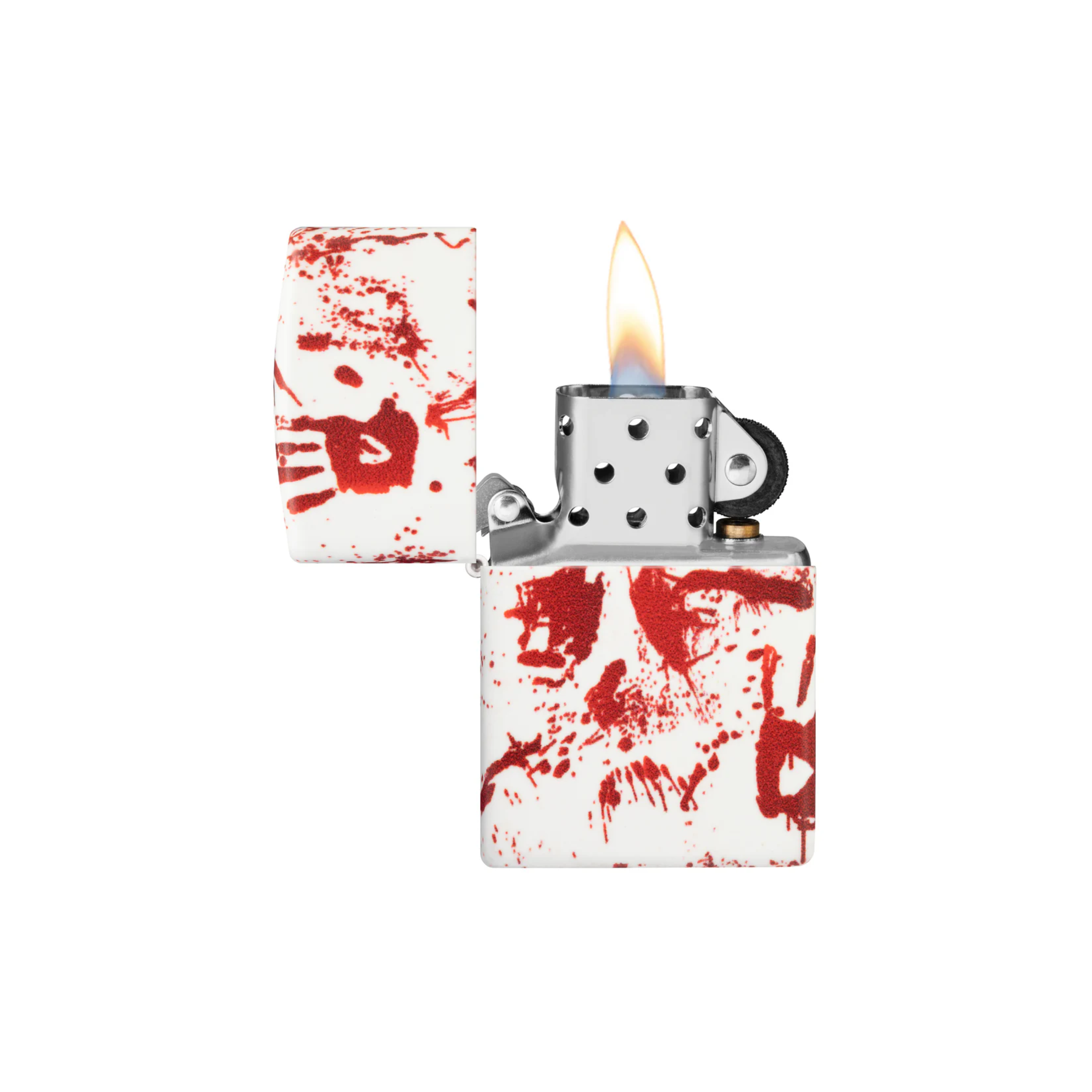 Accendino Zippo Bloody Hand in metallo a benzina - ricaricabile - antivento - mani rosse