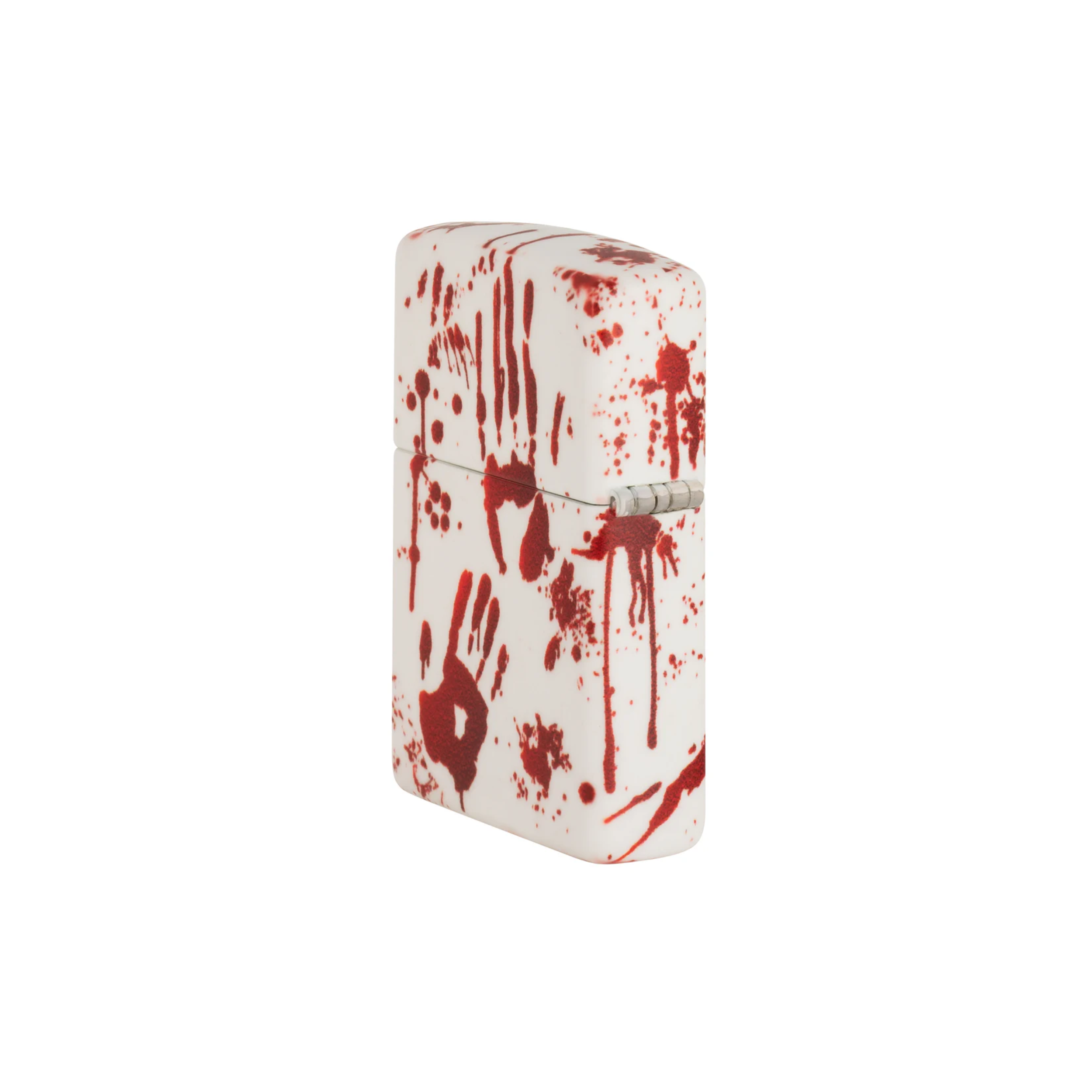 Briquet Zippo Bloody Hand en métal à essence - rechargeable - coupe-vent - mains rouges