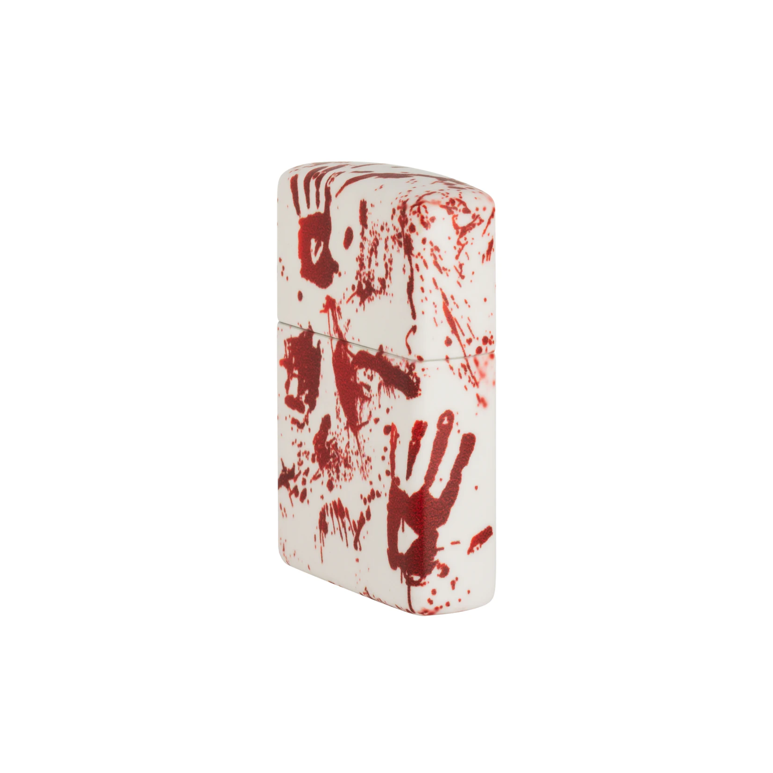 Briquet Zippo Bloody Hand en métal à essence - rechargeable - coupe-vent - mains rouges