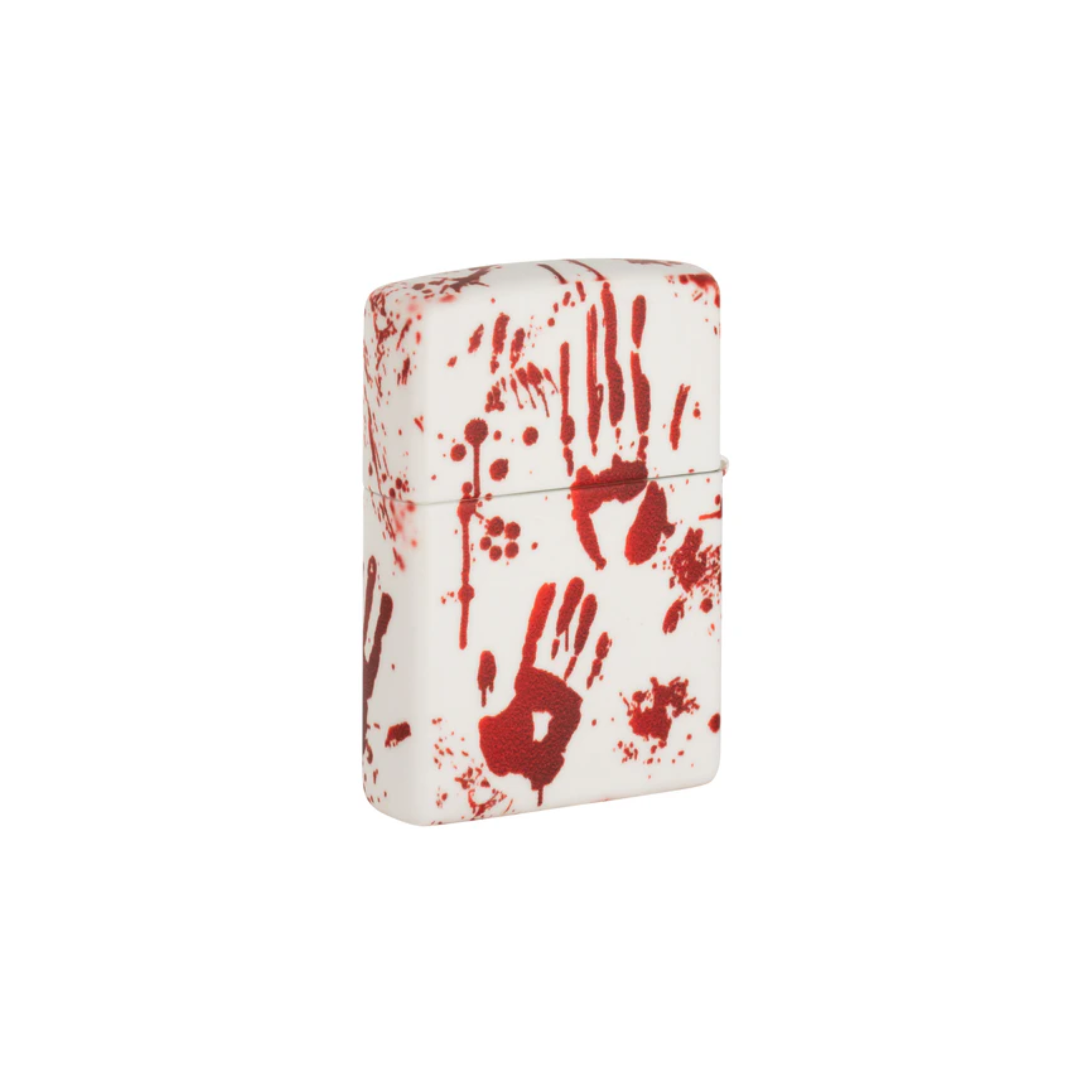 Briquet Zippo Bloody Hand en métal à essence - rechargeable - coupe-vent - mains rouges