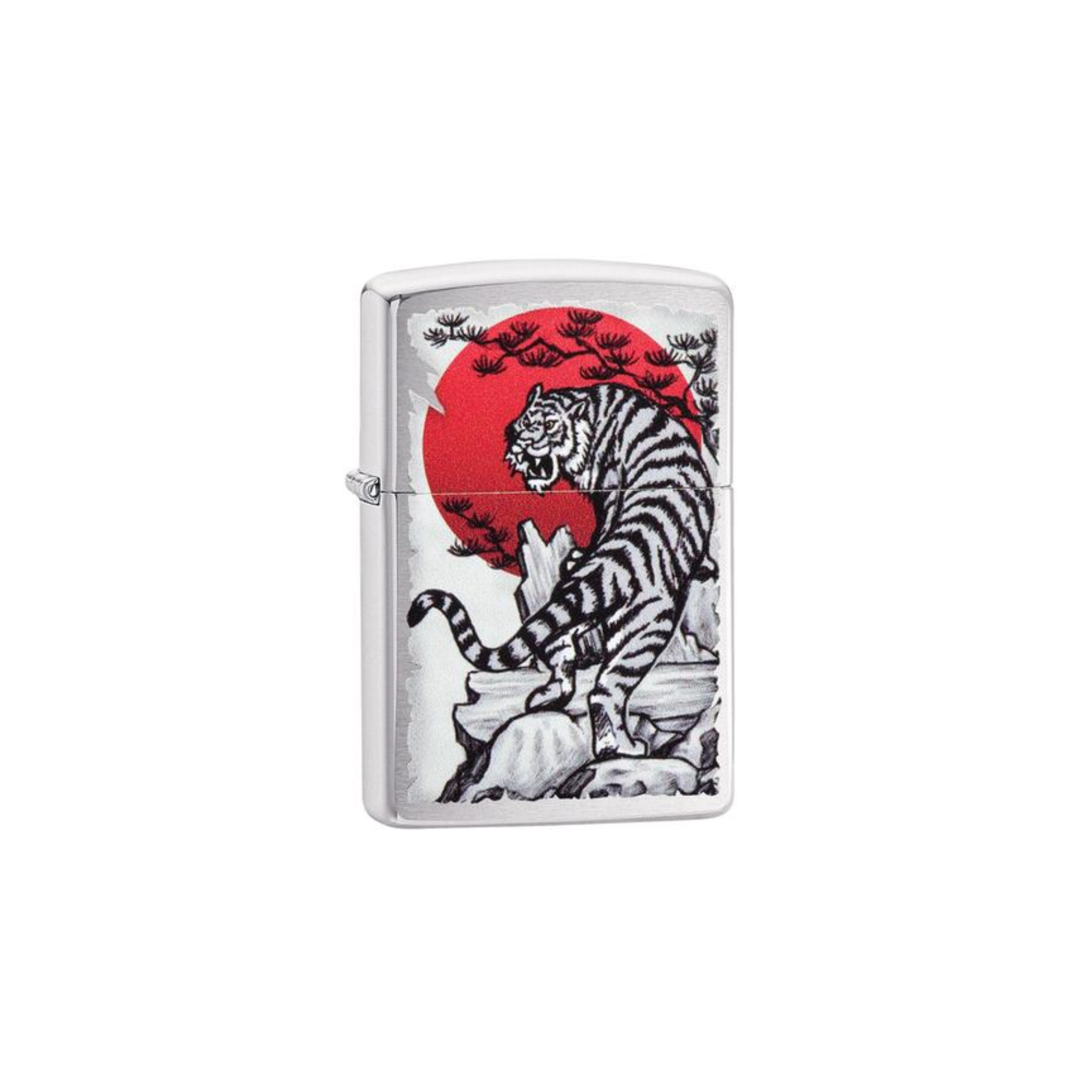 Accendino Zippo Asian Tiger Design in metallo a benzina - ricaricabile - antivento - tigre