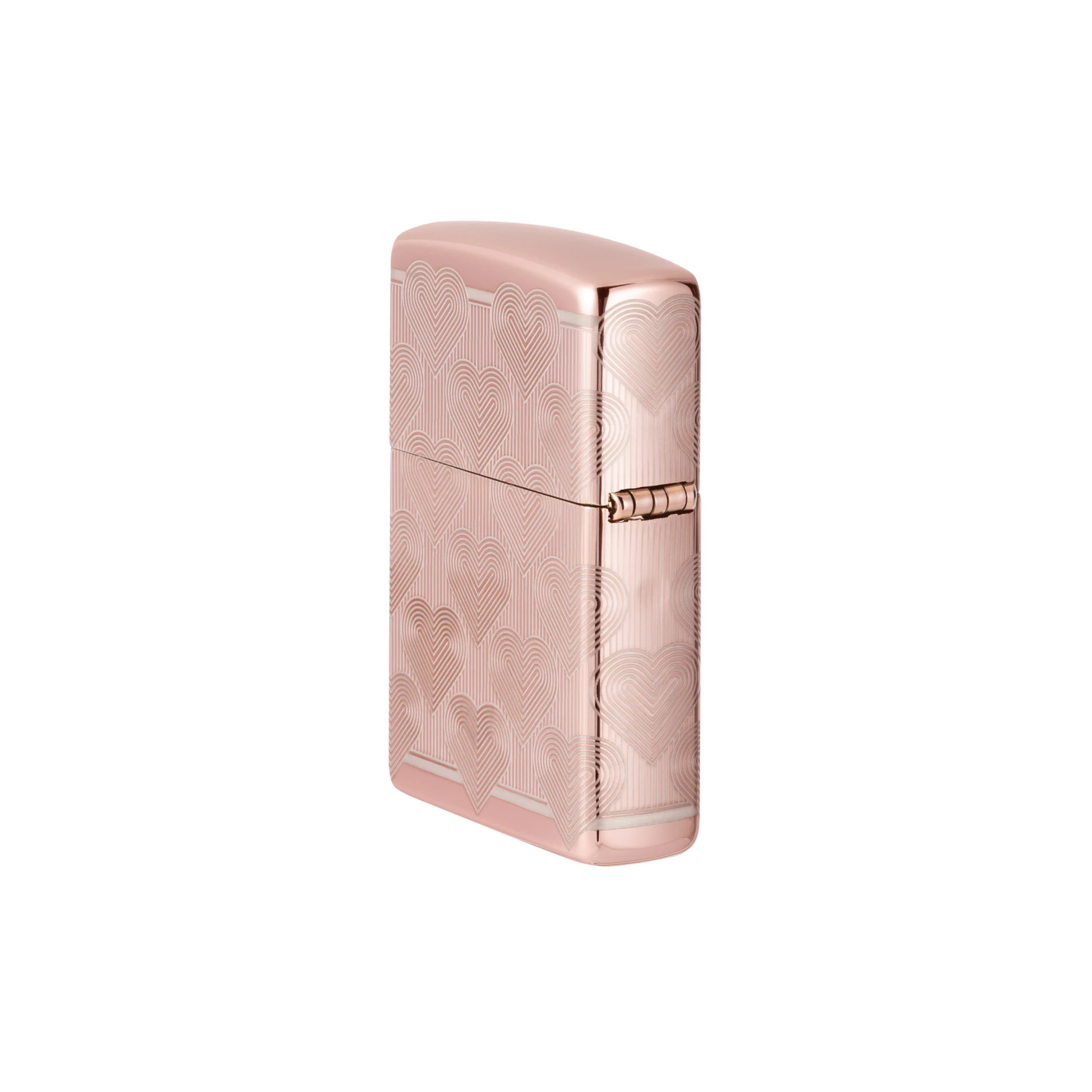 Accendino Zippo Pink Heart in metallo a benzina - ricaricabile - antivento - cuore