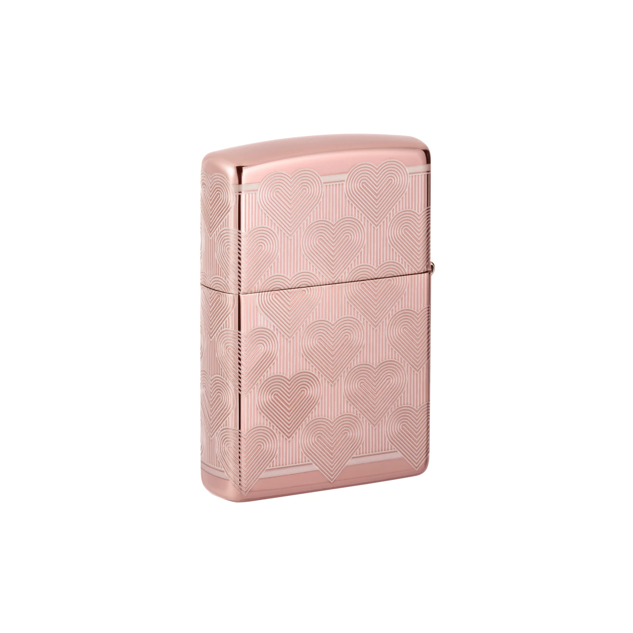 Accendino Zippo Pink Heart in metallo a benzina - ricaricabile - antivento - cuore
