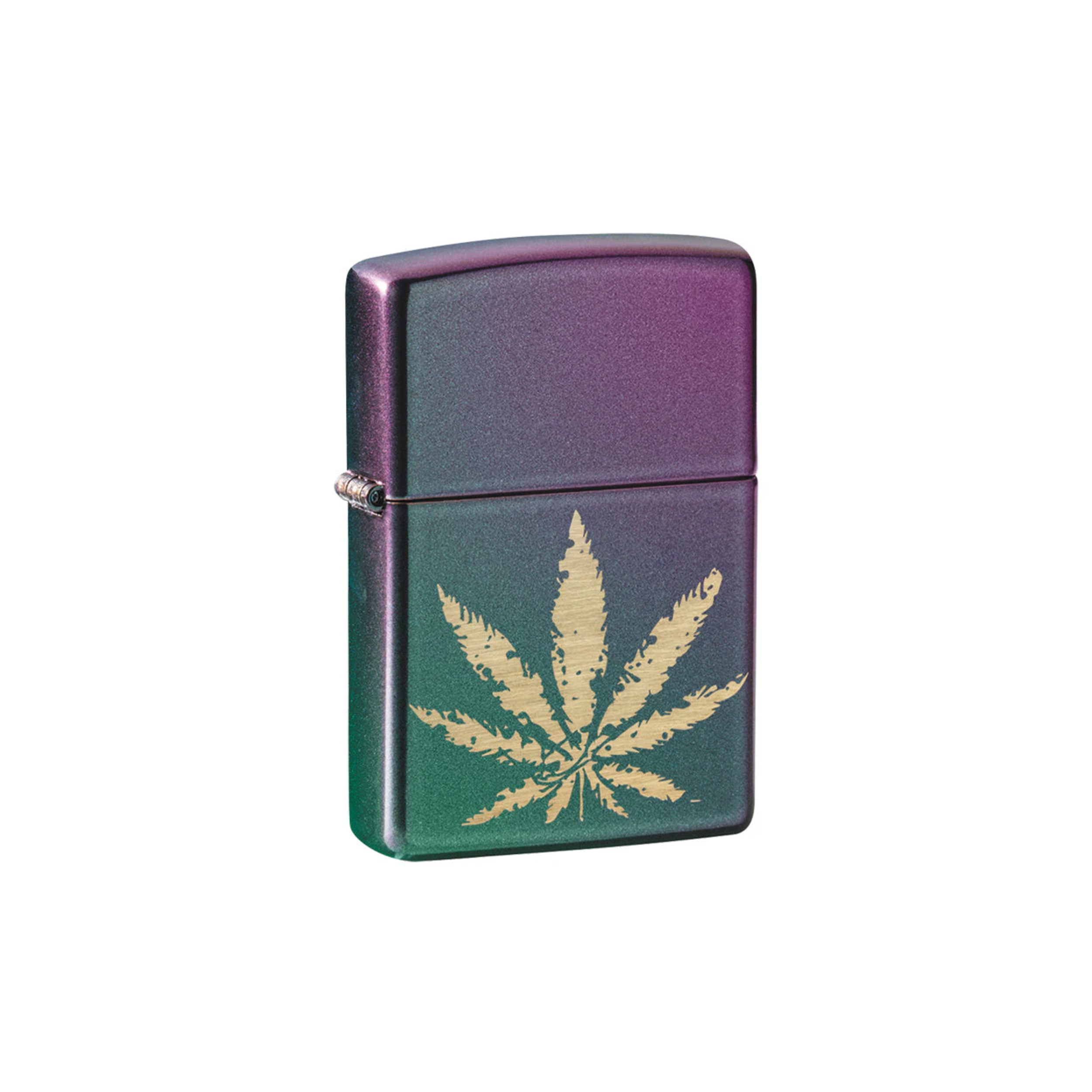 Accendino Zippo Cannabis - Novità 2024 in metallo a benzina - ricaricabile - antivento - foglia