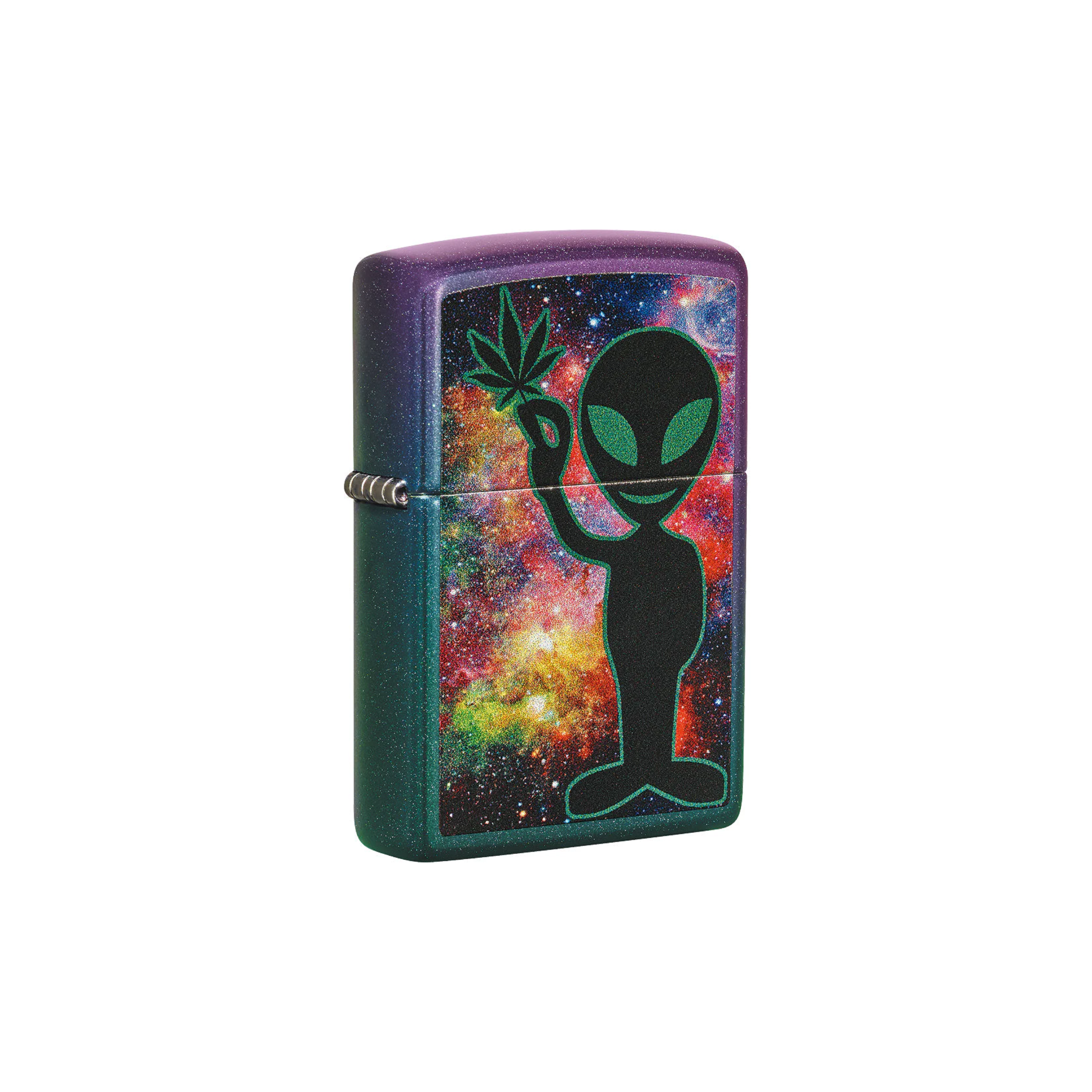 Accendino Zippo Alien - Novità 2024 in metallo a benzina - ricaricabile - antivento