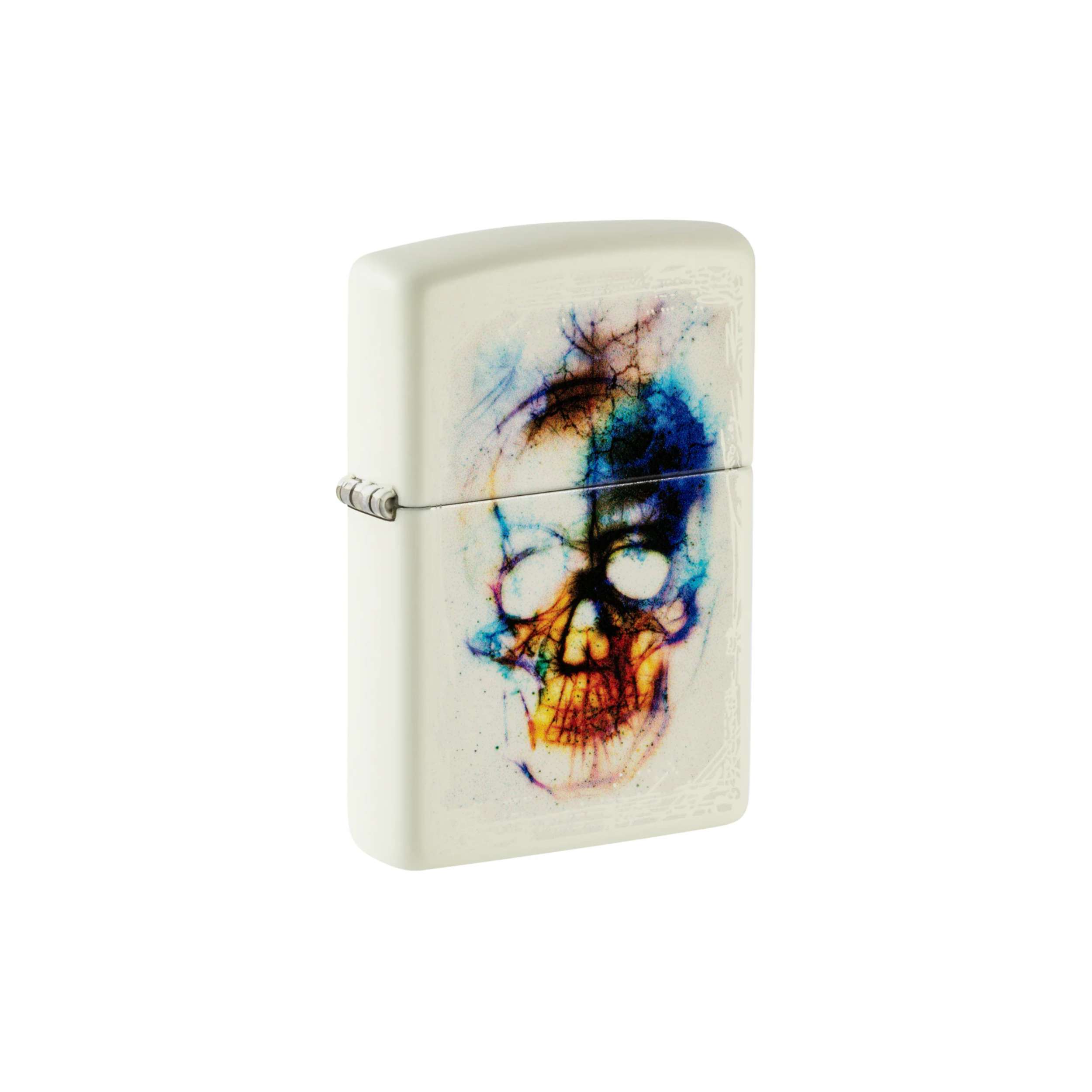 Accendino Zippo Skull in metallo a benzina - ricaricabile - antivento - teschio