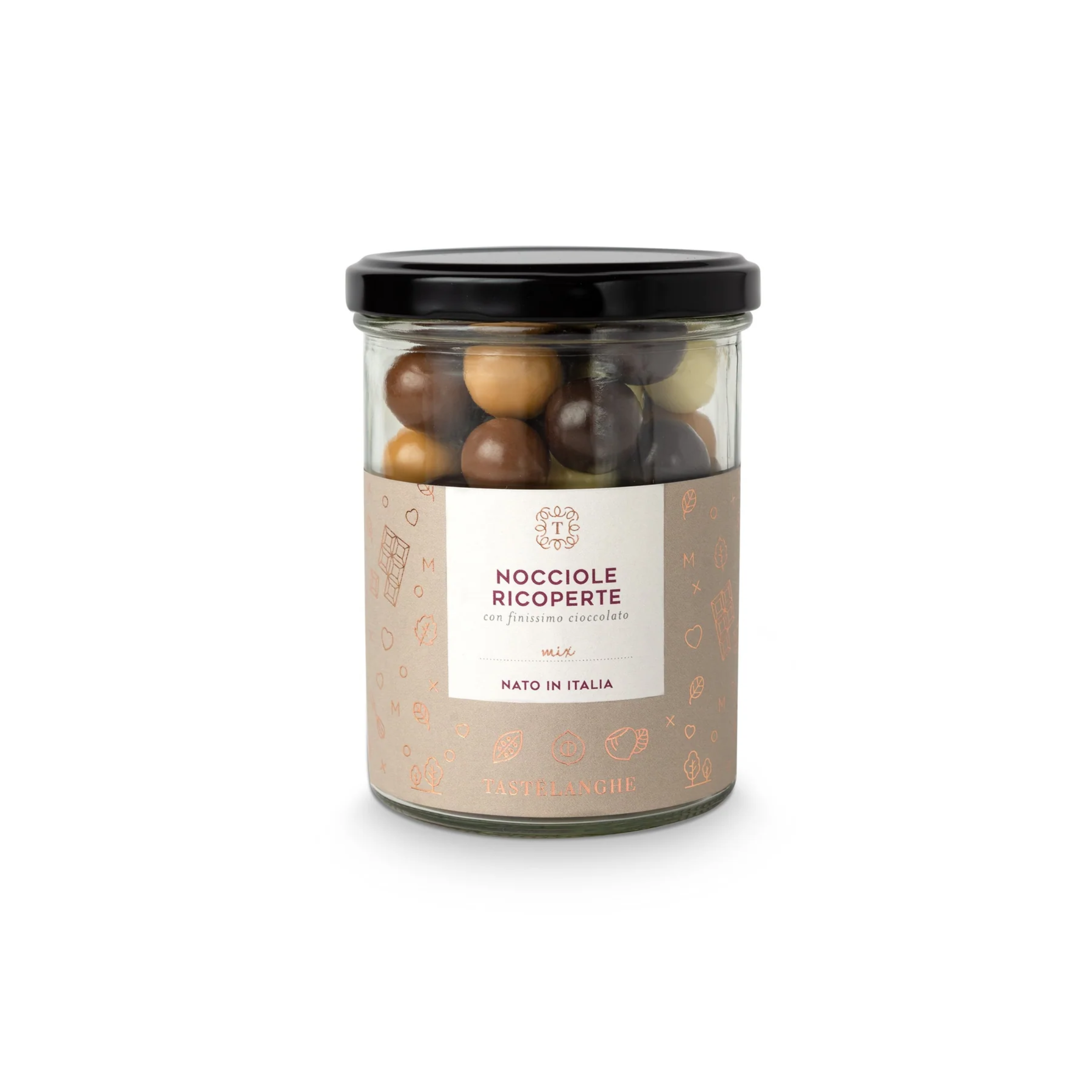 200g confezione di Nocciola Piemonte IGP "Tostata" ricoperta di ciocciolato senza glutine