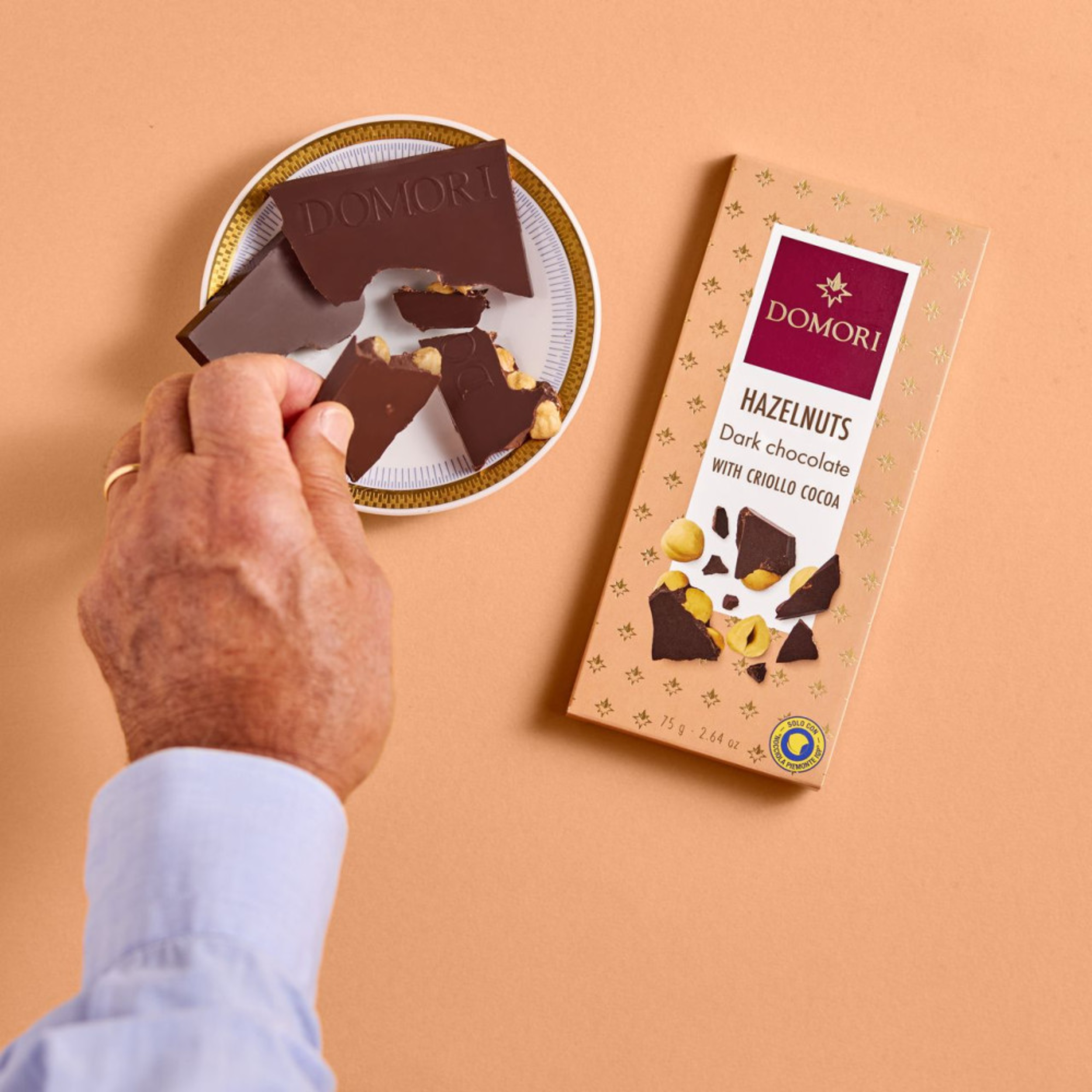 75 g Tavoletta Cioccolato Fondente e Nocciole Piemontesi