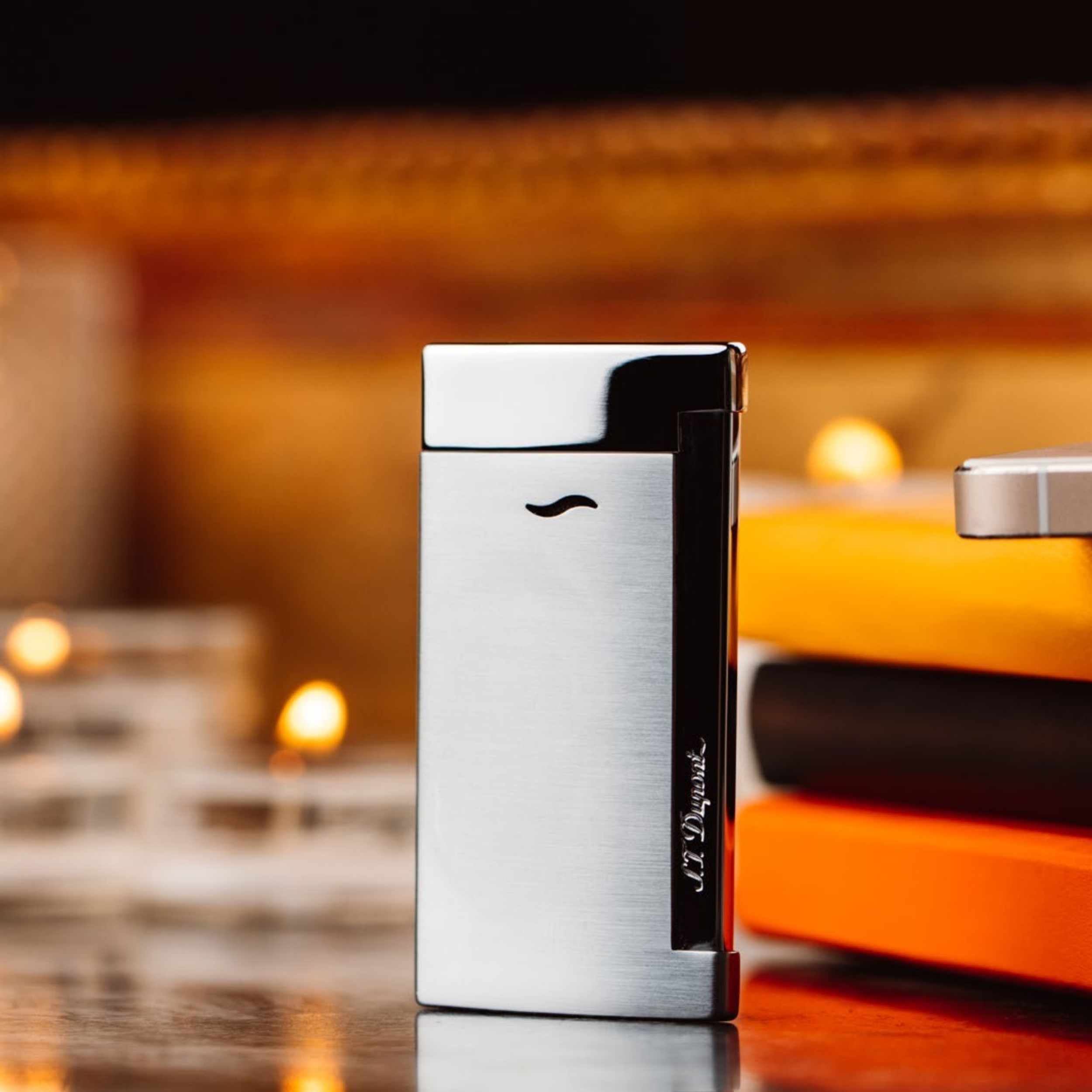 Accendino St Dupont slim 7 Chrome brossé - antivento