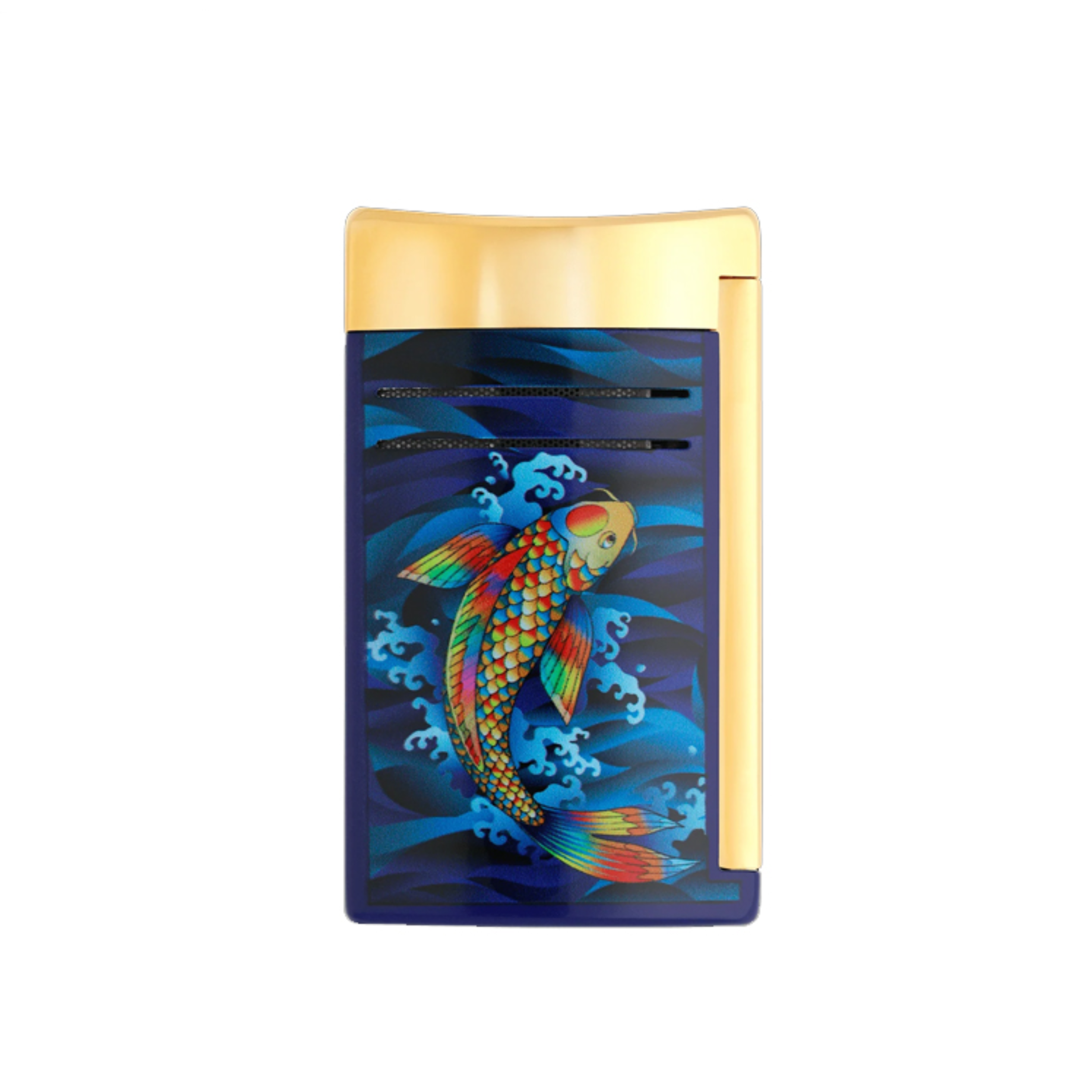 Accendino St Dupont minijet Koi Fish Gold/blue - antivento