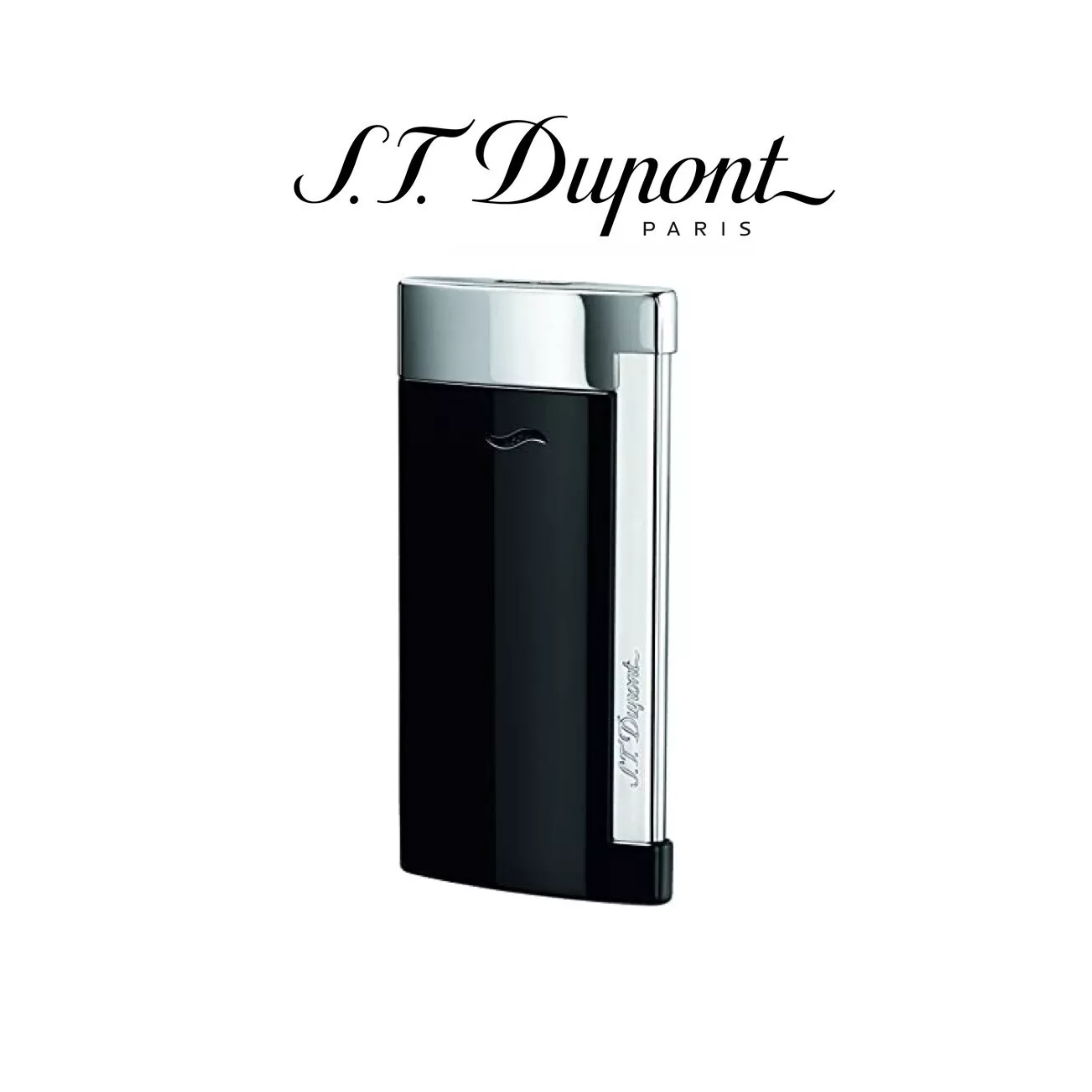 Accendino St. Dupont Slim 7 noir chrome - antivento