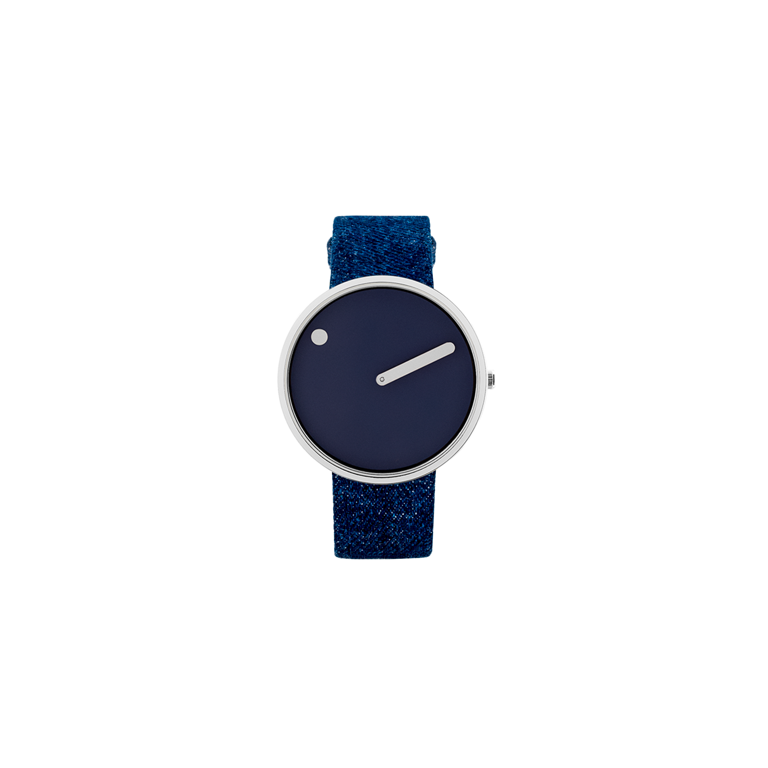 Orologio Picto navy blue in acciaio - quadrante blu - cinturino in jeans
