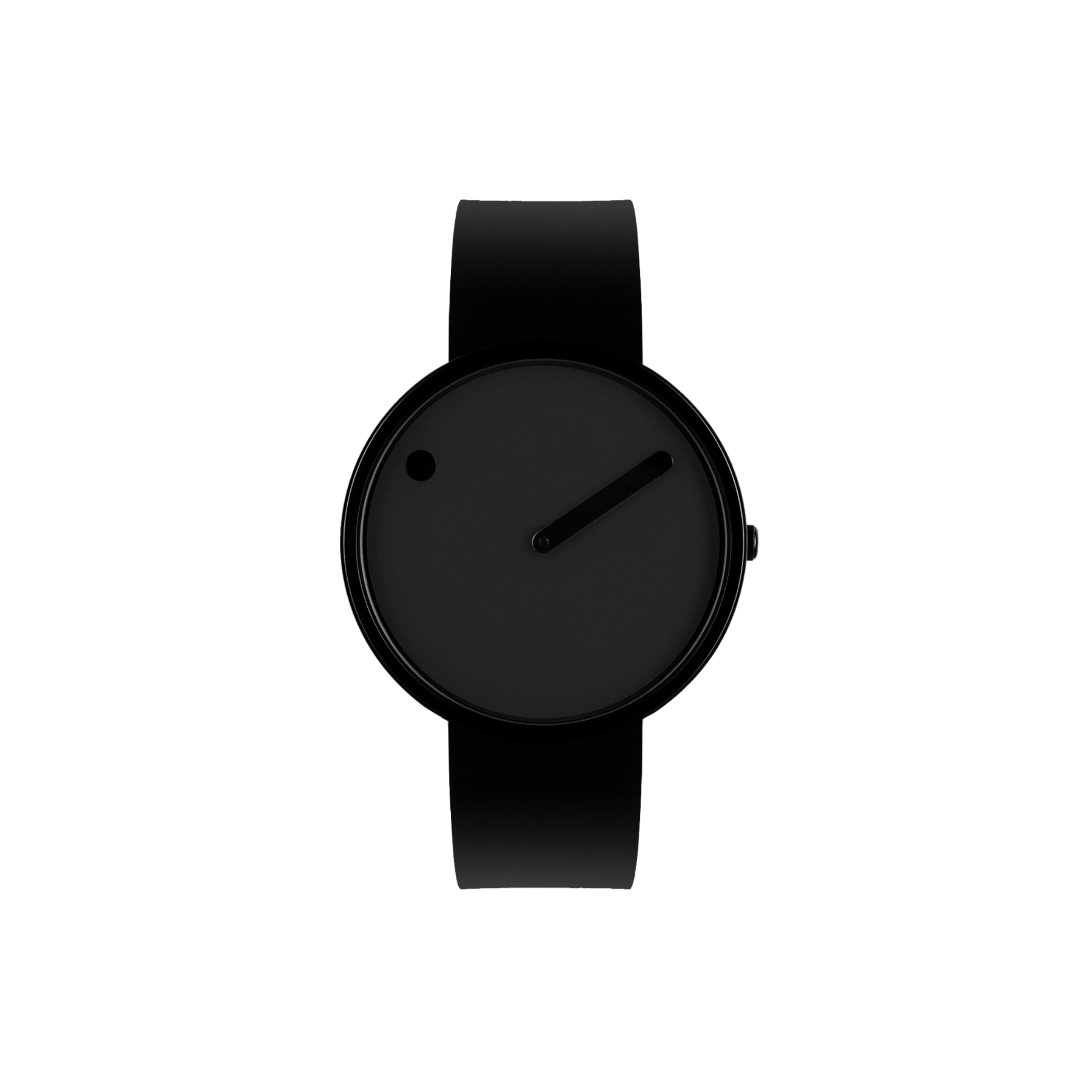 Orologio Picto black -quadrante nero - cinturino in silicone