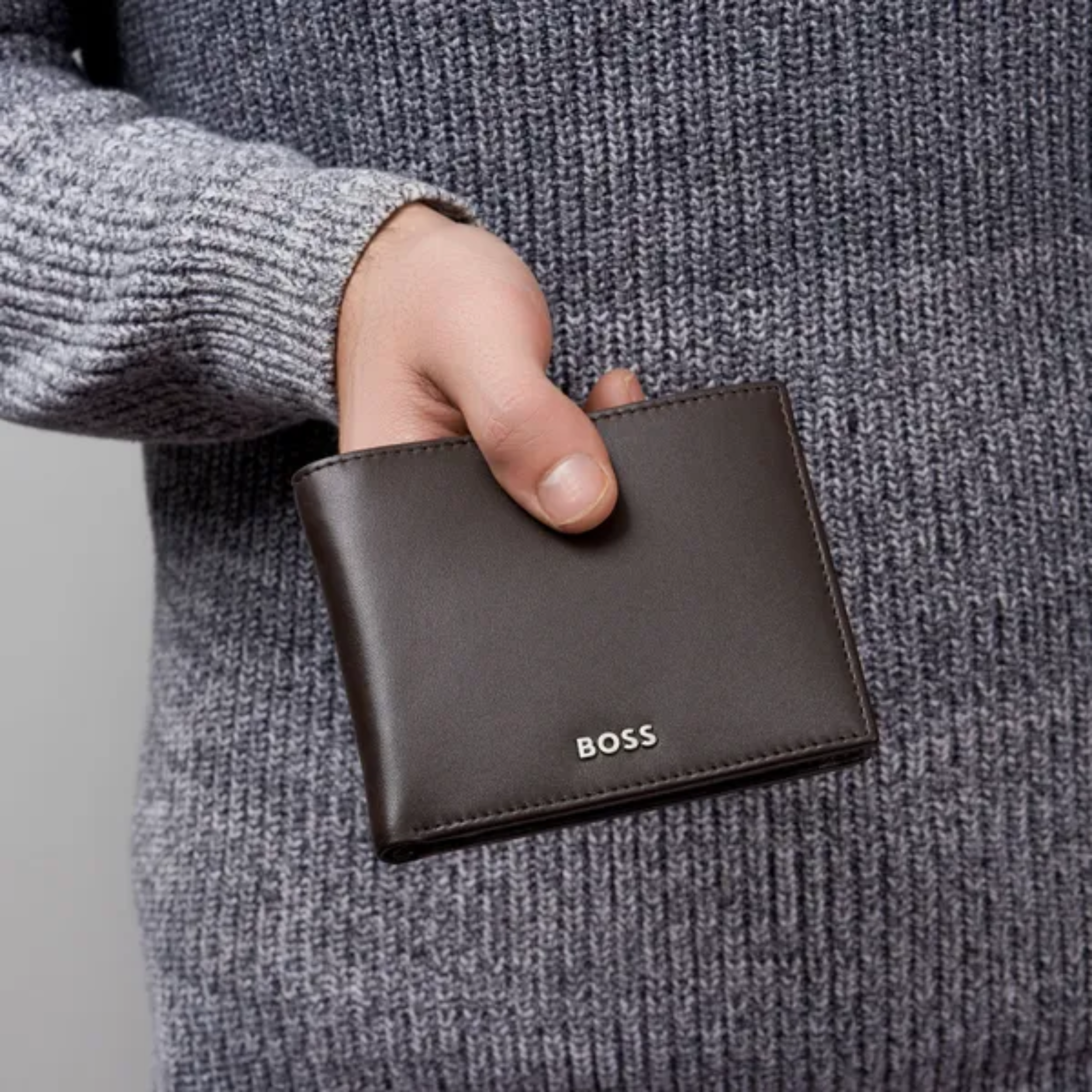 Portafoglio Hugo Boss Classico Liscio Marrone