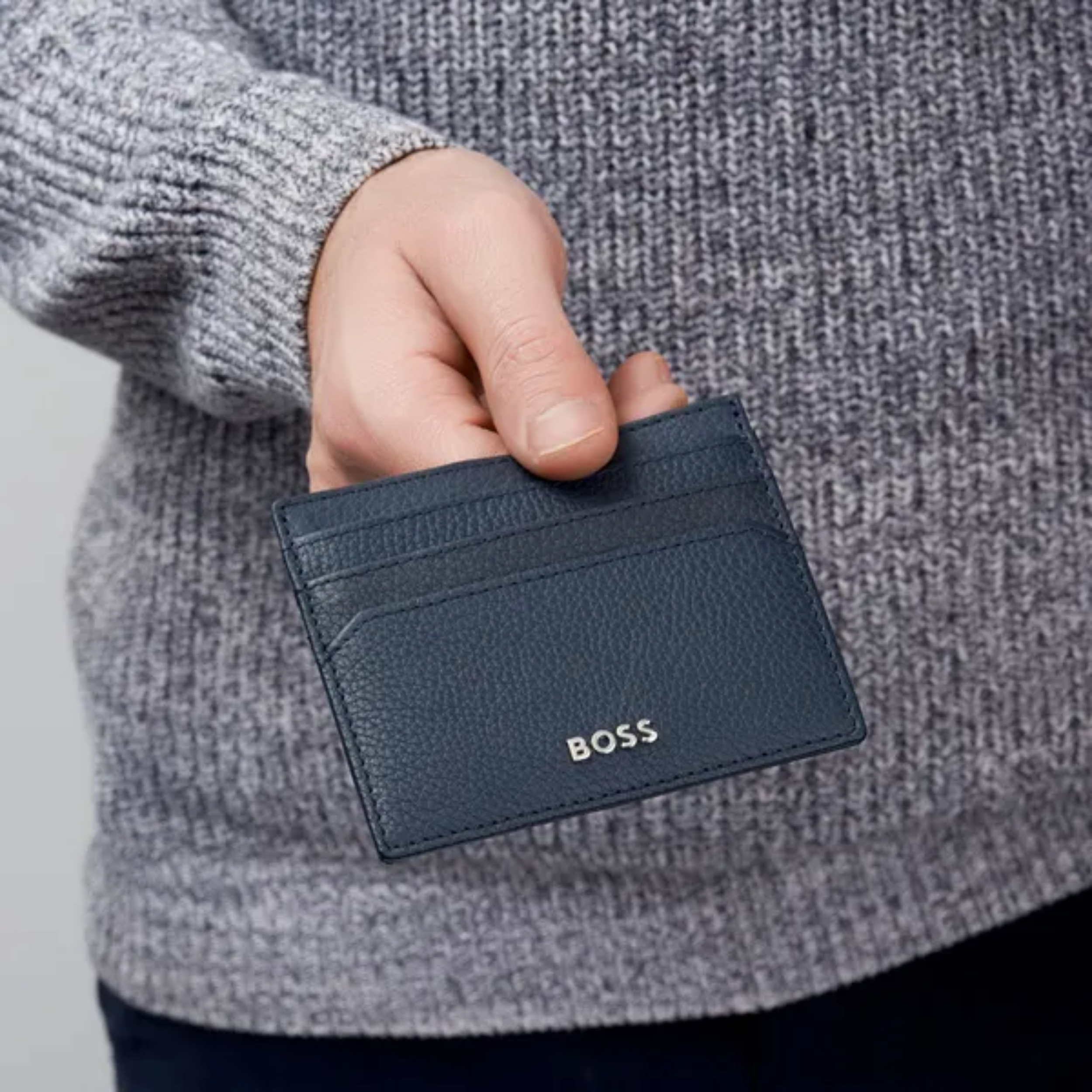 Porta carte Hugo Boss Classic Grained Navy