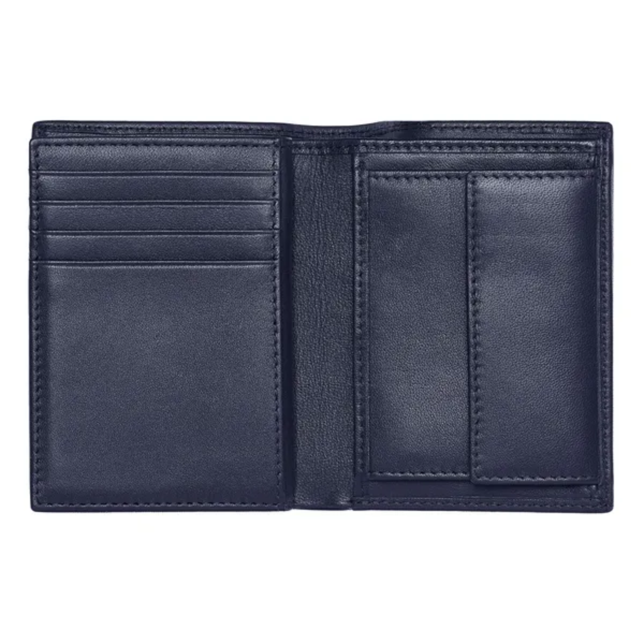Portafoglio Hugo Boss con patta e tasca porta soldi Classic Grained Navy
