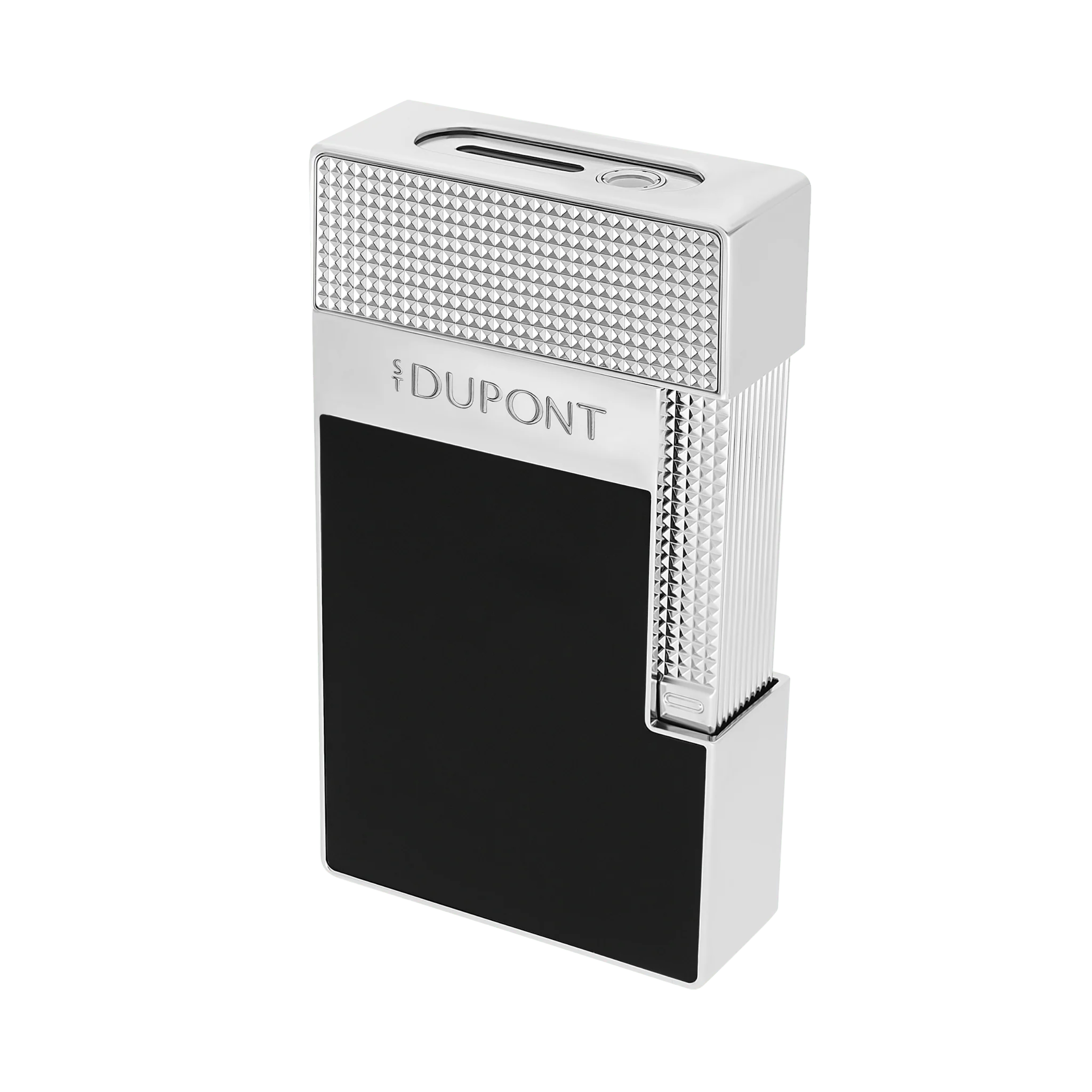 Accendino S.T. Dupont laccato argento da tavolo - doppia accensione