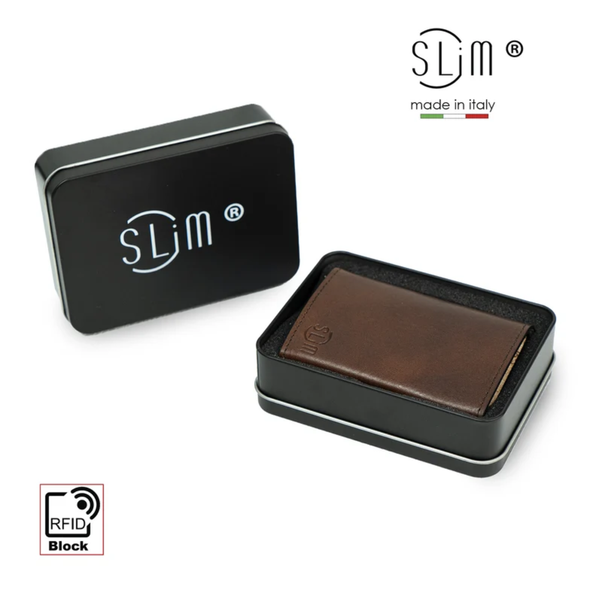 Portafoglio SLim®️ Touch Concia Vegetale Marrone