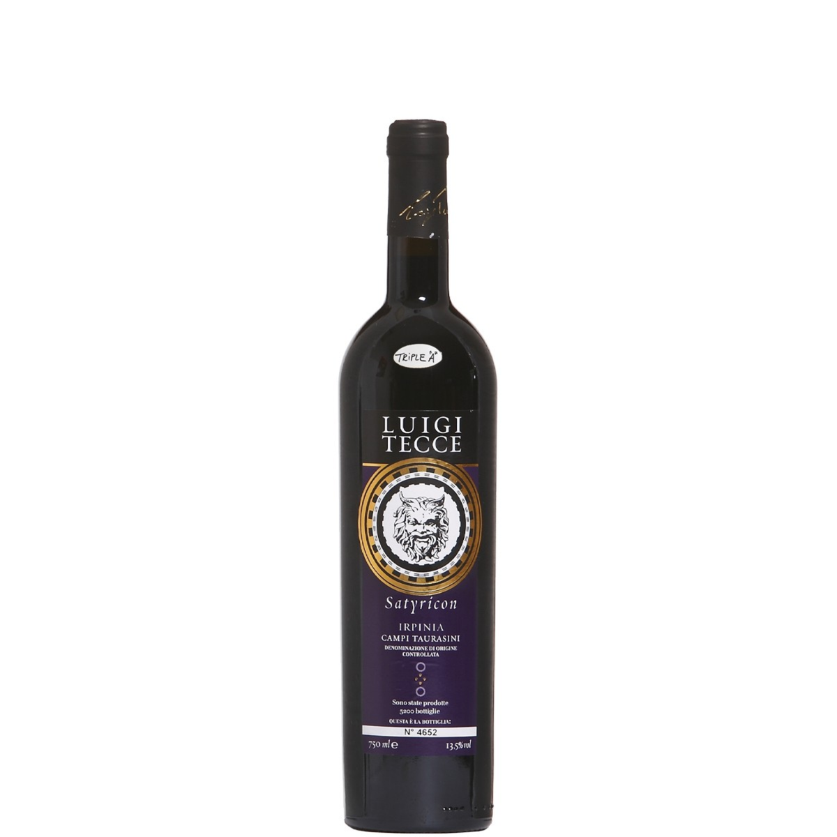 Vino Rosso Irpinia Campi Taurasini Satyricon 2022 14,5% 75 cl - Triple A
