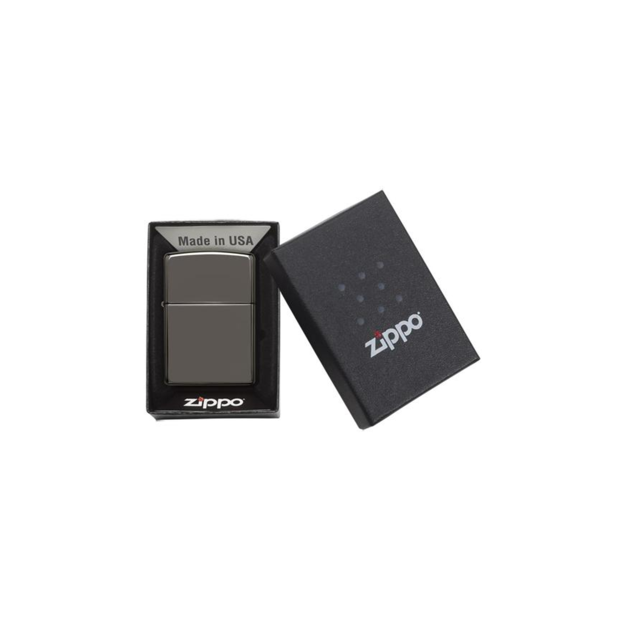 Accendino Zippo Black Ice® in metallo a benzina - ricaricabile - antivento