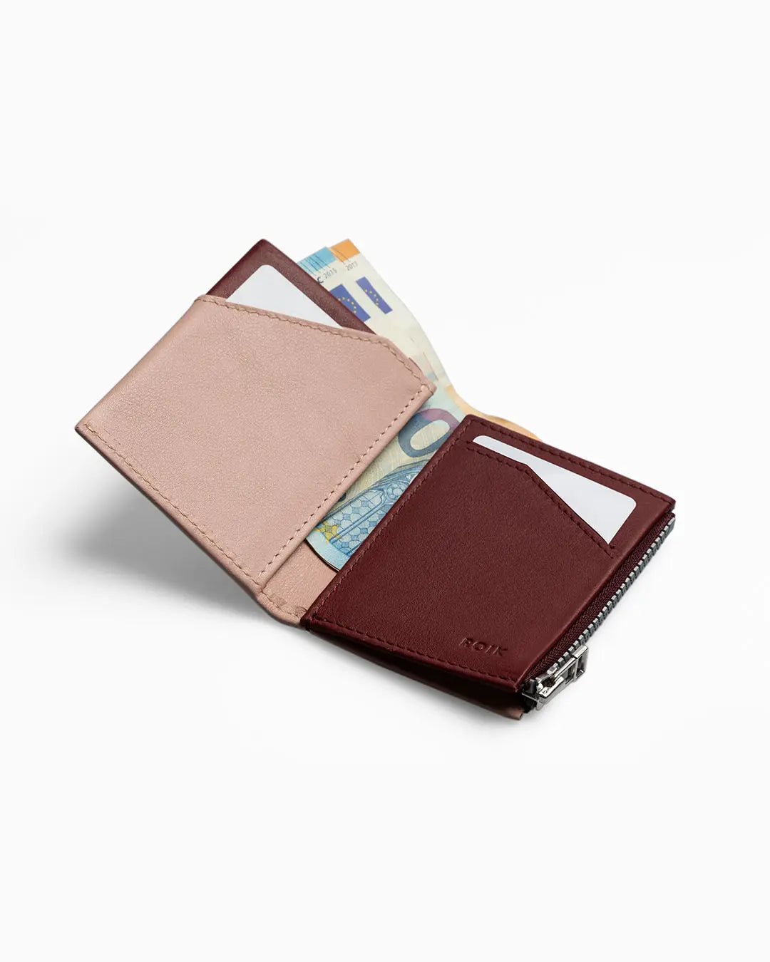 Portafoglio in Pelle Zip Coin Flamingo