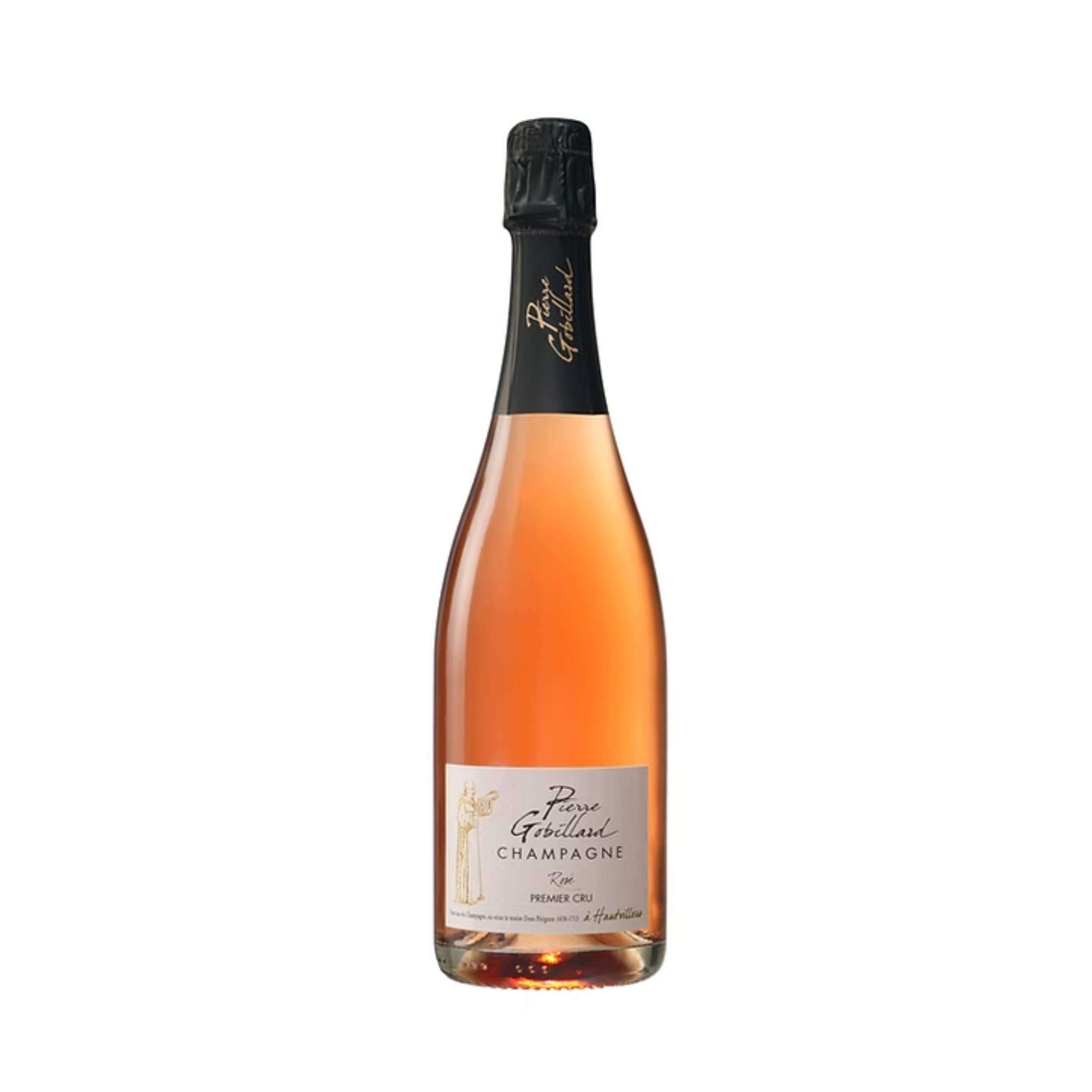 Champagne Pierre Gobillard Rose' Premier Cru 750 ml 12,5%vol - 70% Chardonnay, 20% Pinot Noir, 10% Champagne rosso.